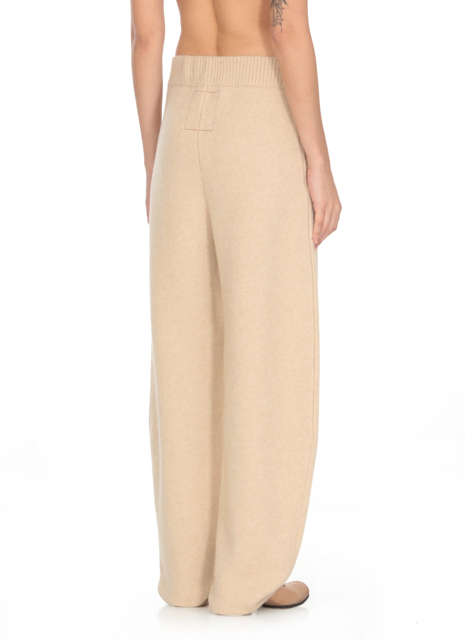 Shop Uma Wang Cashmere Pants In Beige