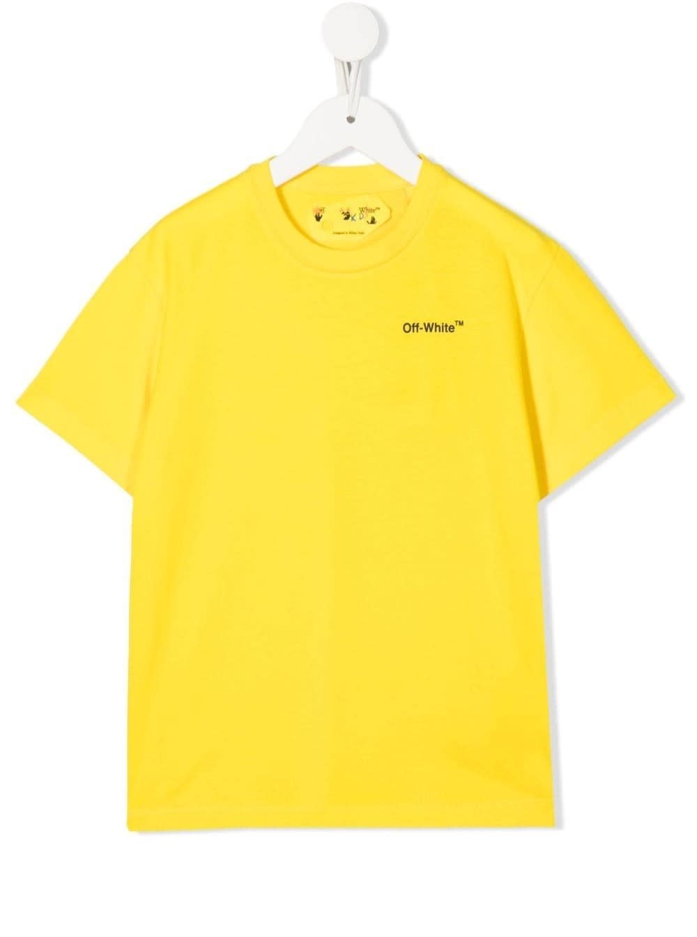 Off-White T-shirt Stampa Monster Arrow In Cotone Giallo Bambino Off White Kids