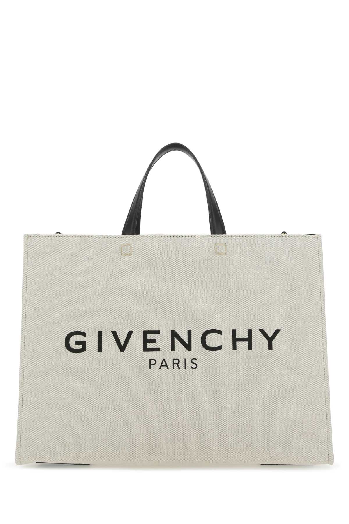 Shop Givenchy Ivory Canvas Medium G Shopping Bag In 255