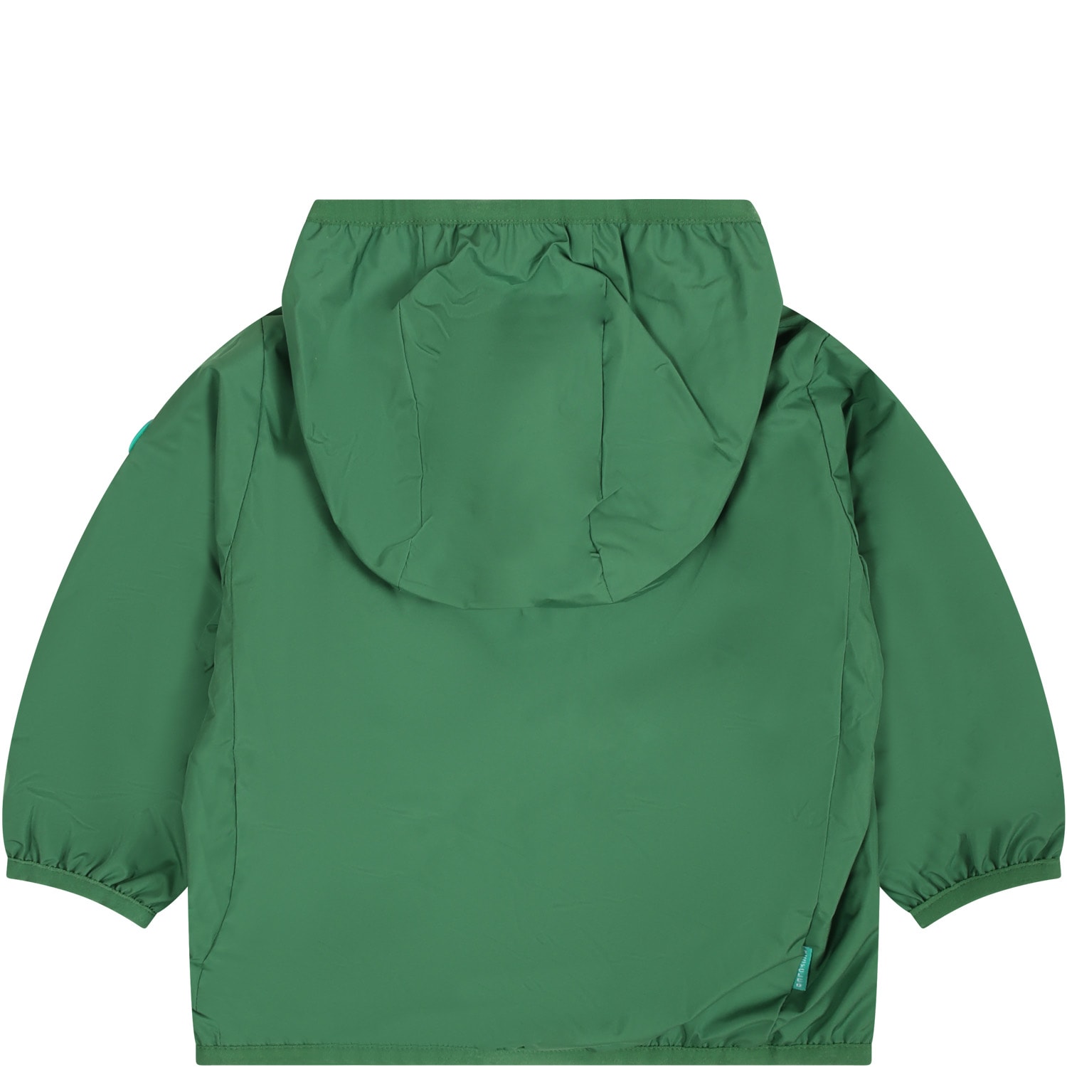 Shop Save The Duck Green Coco Windbreaker For Kids With Logo