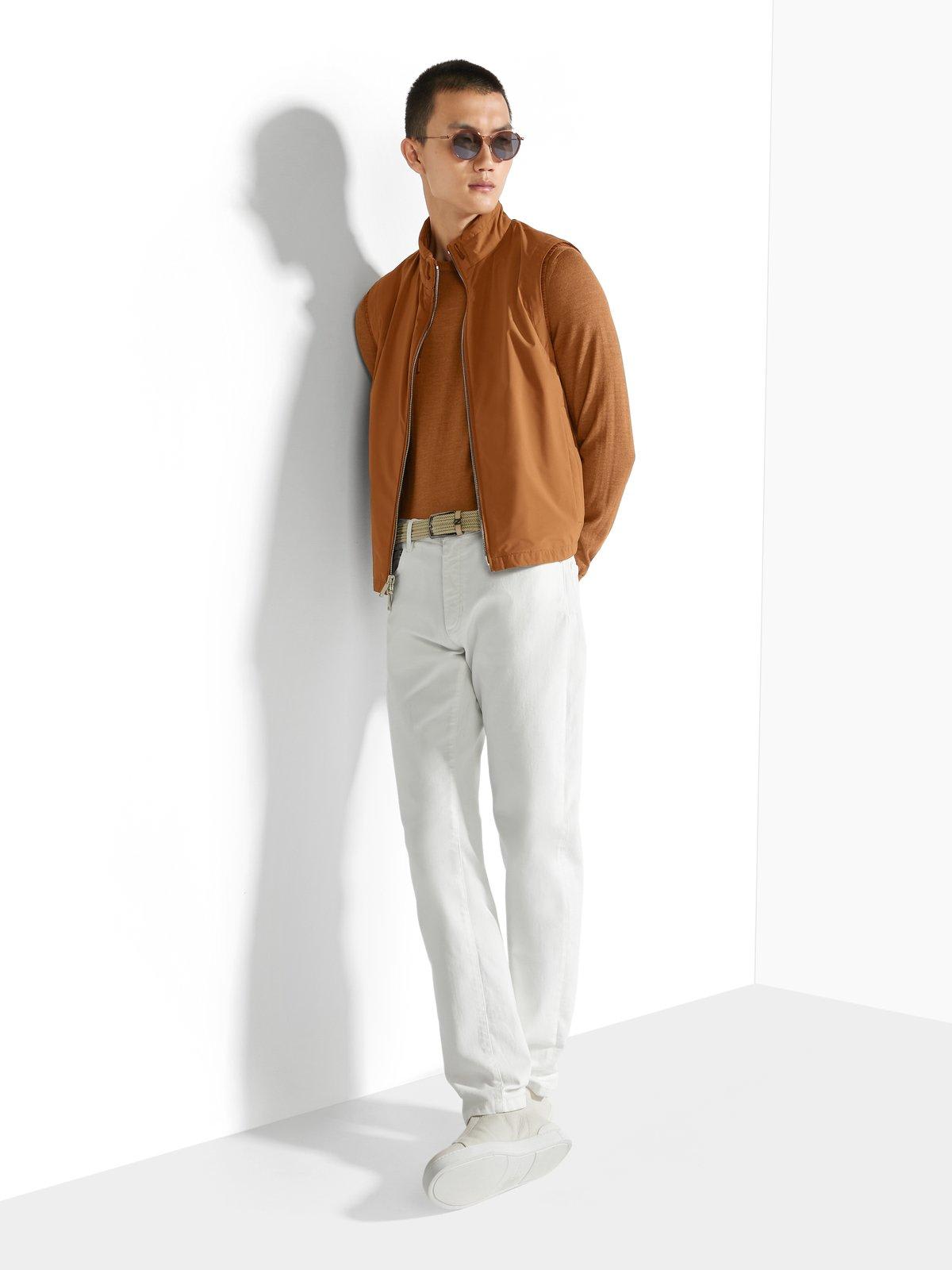 Zegna Roccia Mid-rise Slim Jeans In Bianco Naturale Unito