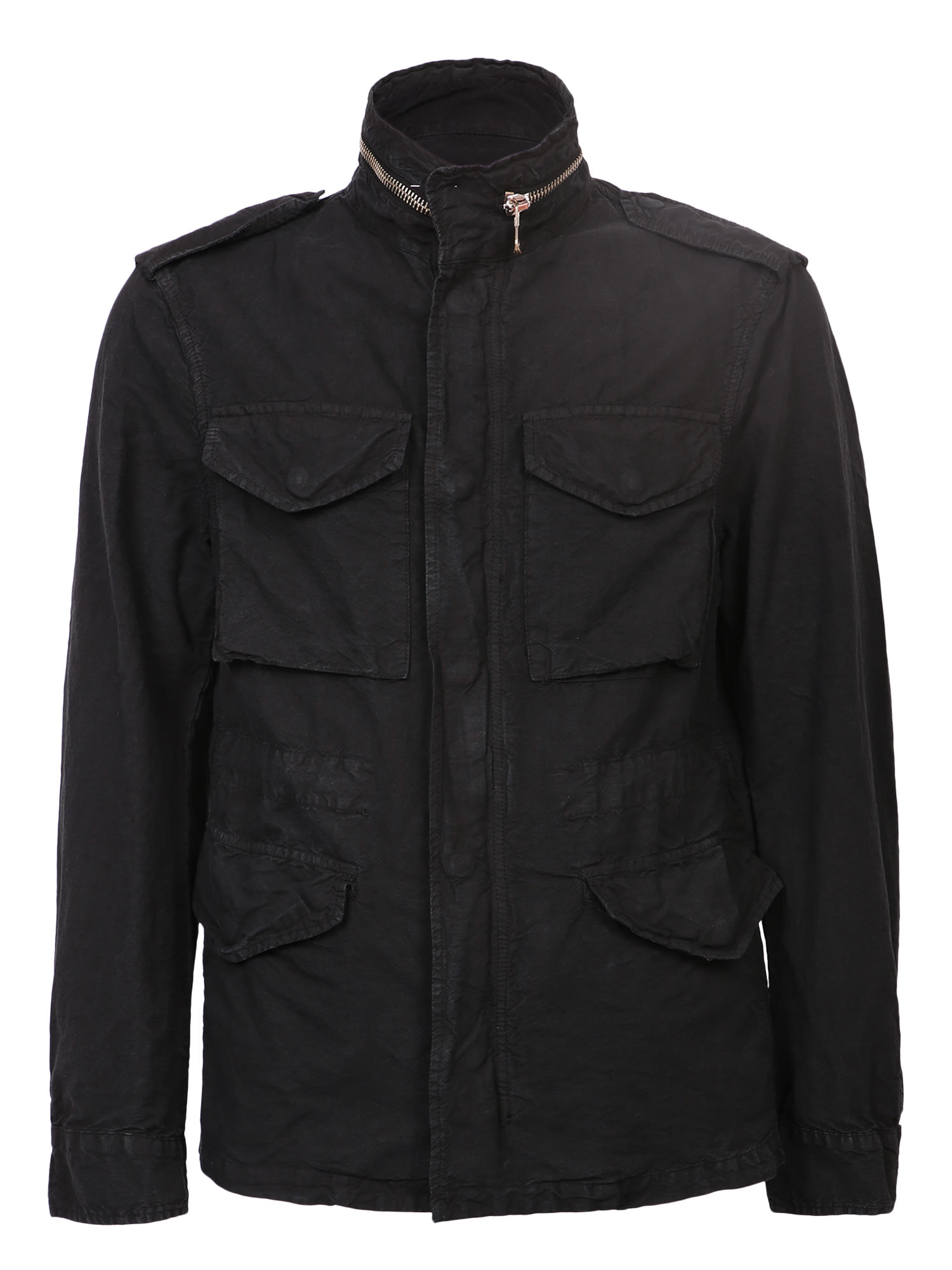 Shop Original Vintage Style Flap Pockets Jacket In Black