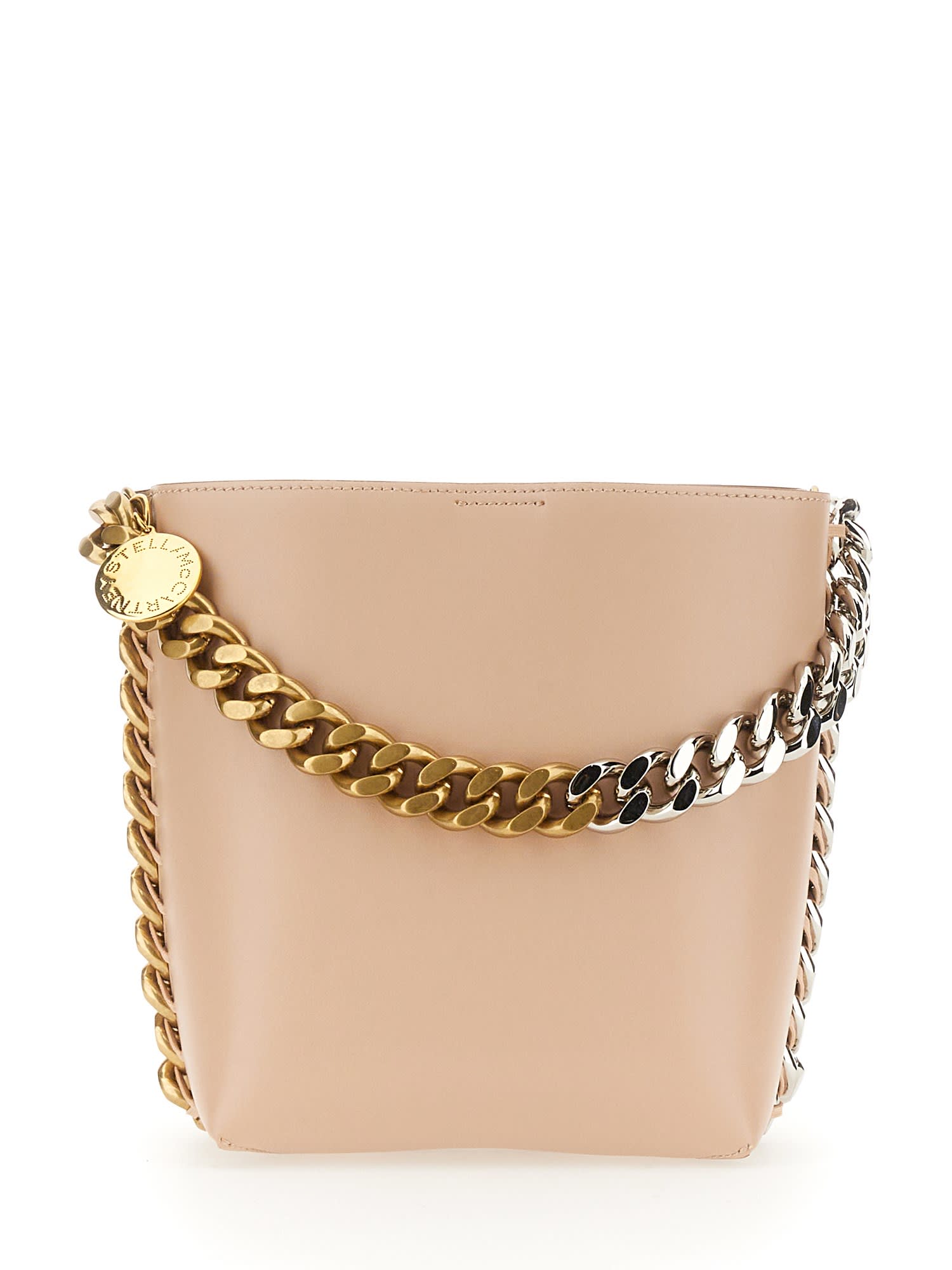 Stella Mccartney Frayme Bucket Bag In Cipria