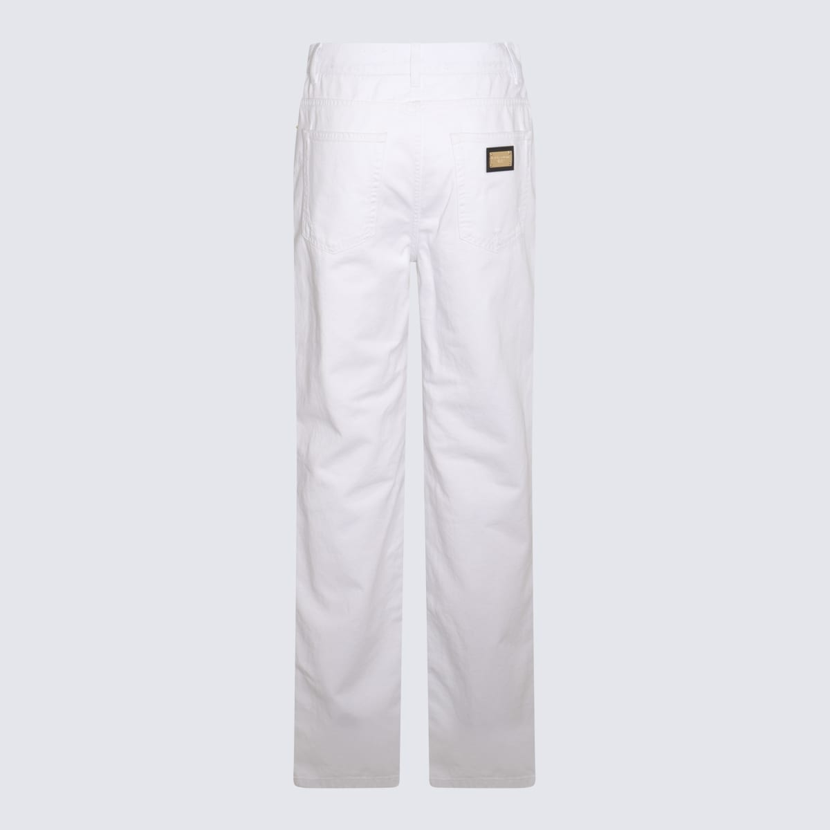 Shop Dolce & Gabbana White Denim Boyfriend Jeans In Variante Abbinata