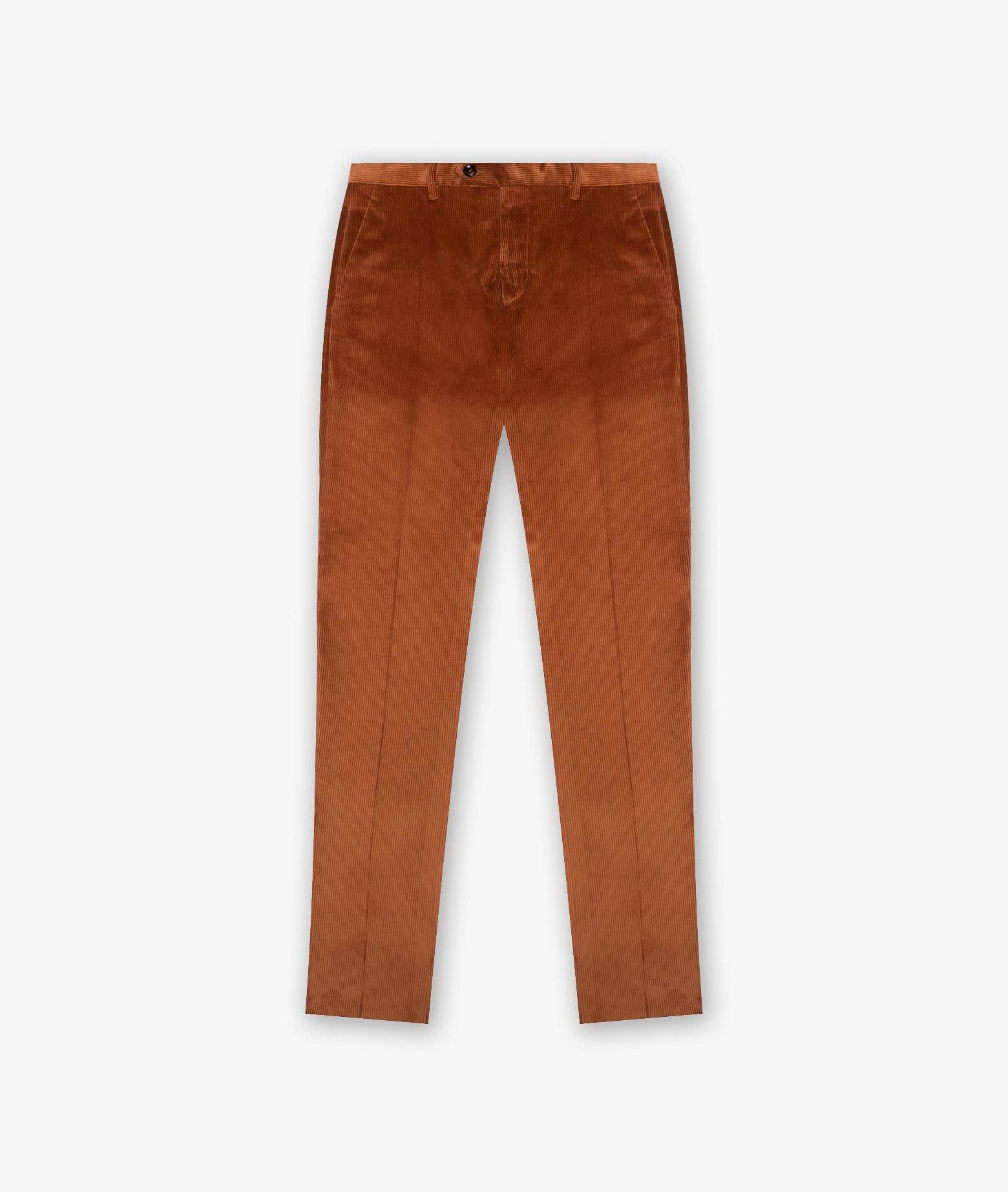 Shop Larusmiani Velvet Trousers Howard Pants In Brown