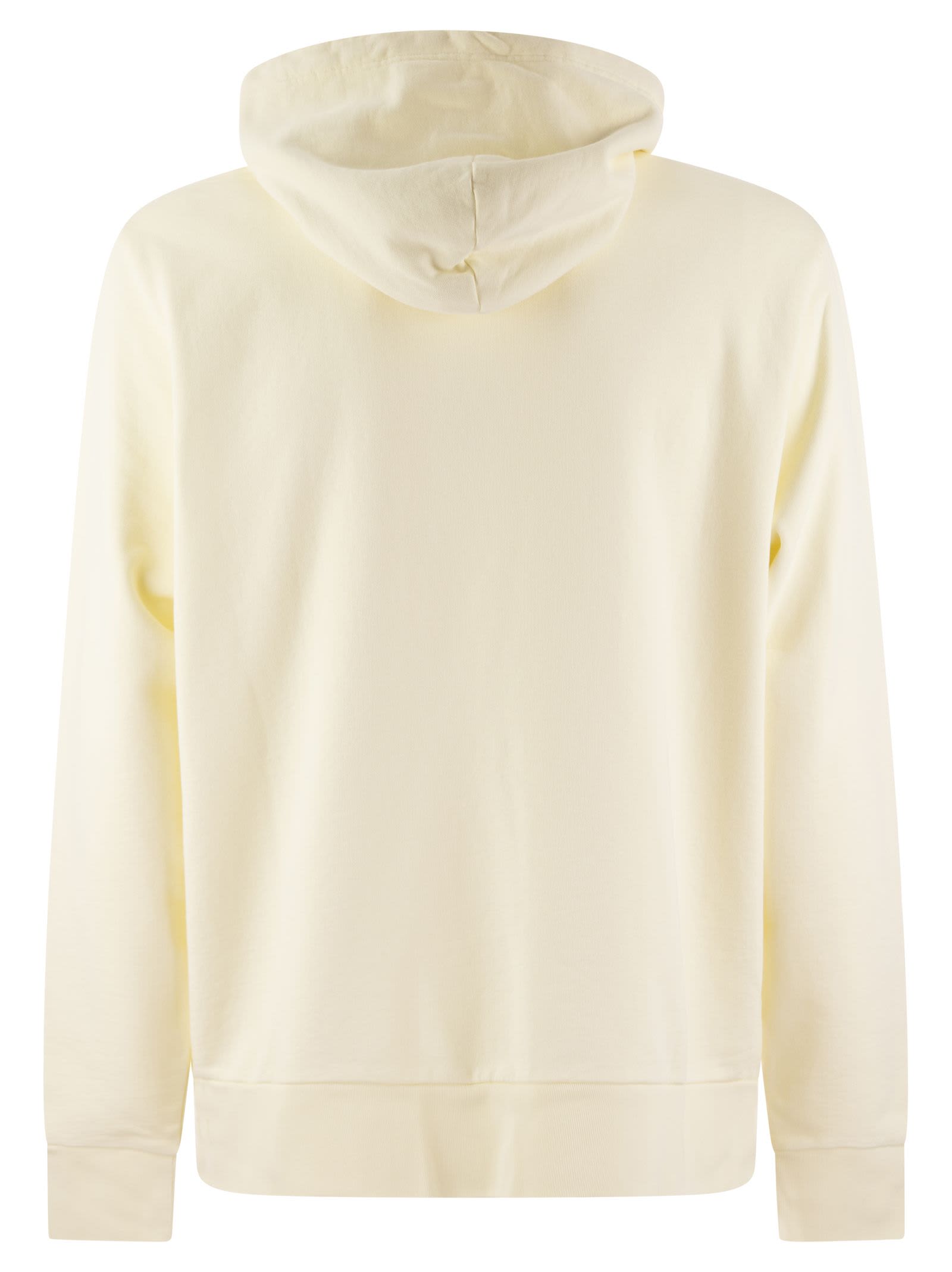 Shop Polo Ralph Lauren Hooded Sweatshirt Rl In Cream