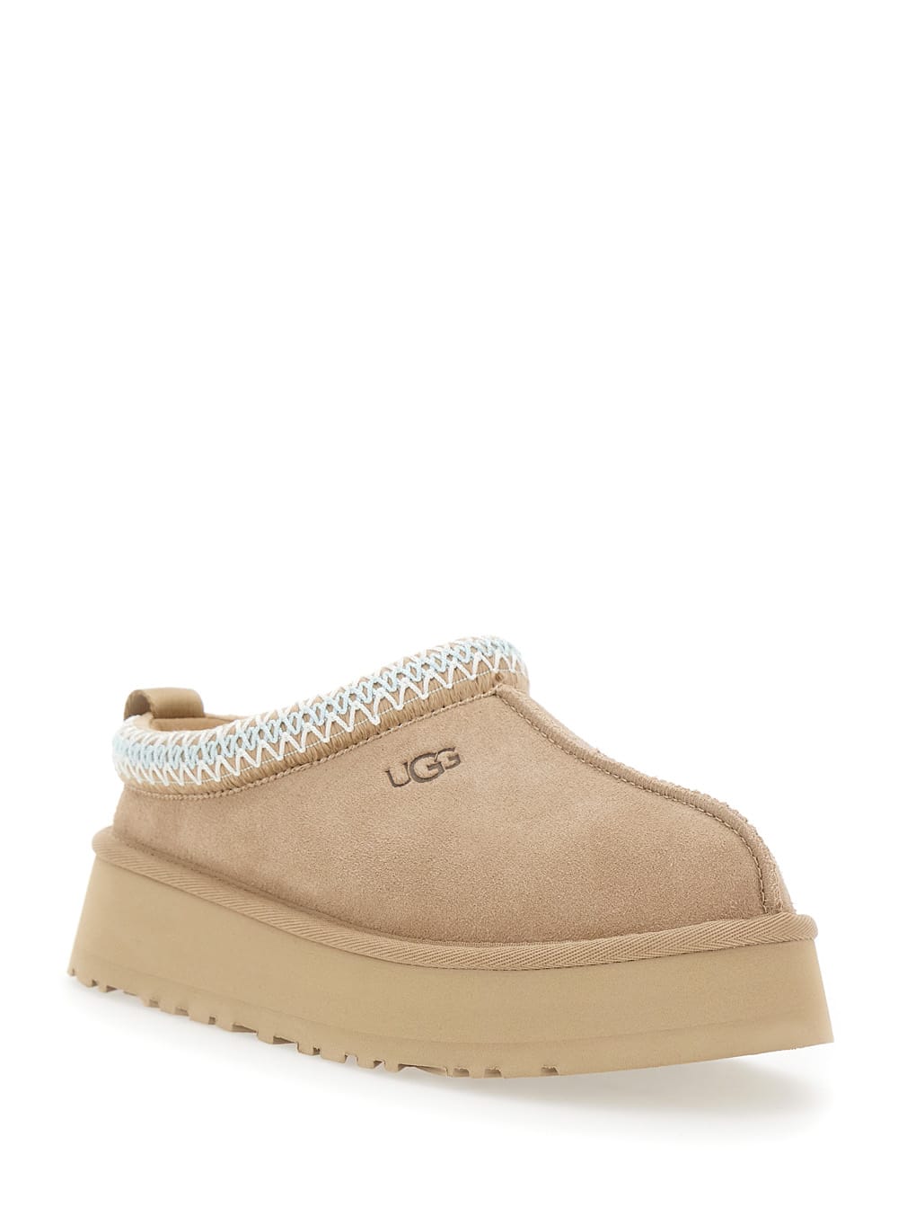 Ugg Tazz Round Toe Flat Sole Slippers In Animal Print