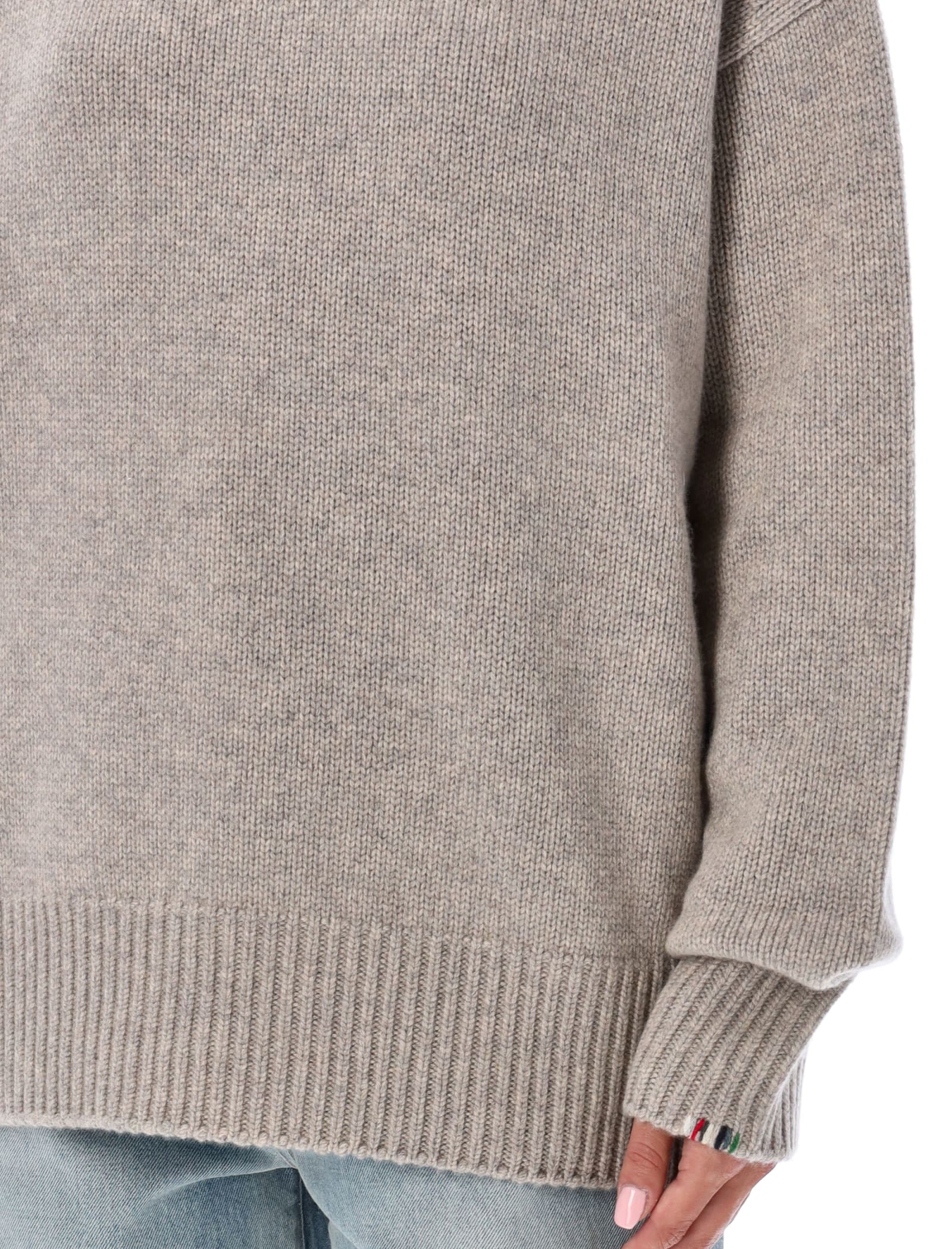 Shop Extreme Cashmere Oversized Extra Sweater In Moss Grey Beige