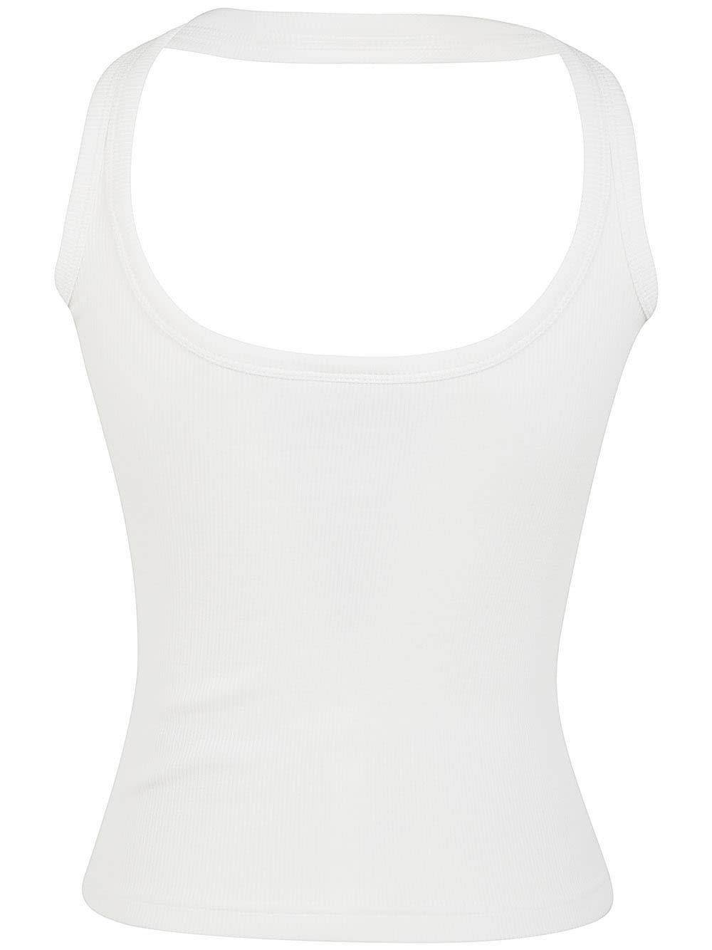 Shop Courrèges Hyperbole 90`s Rib Top In Heritage White