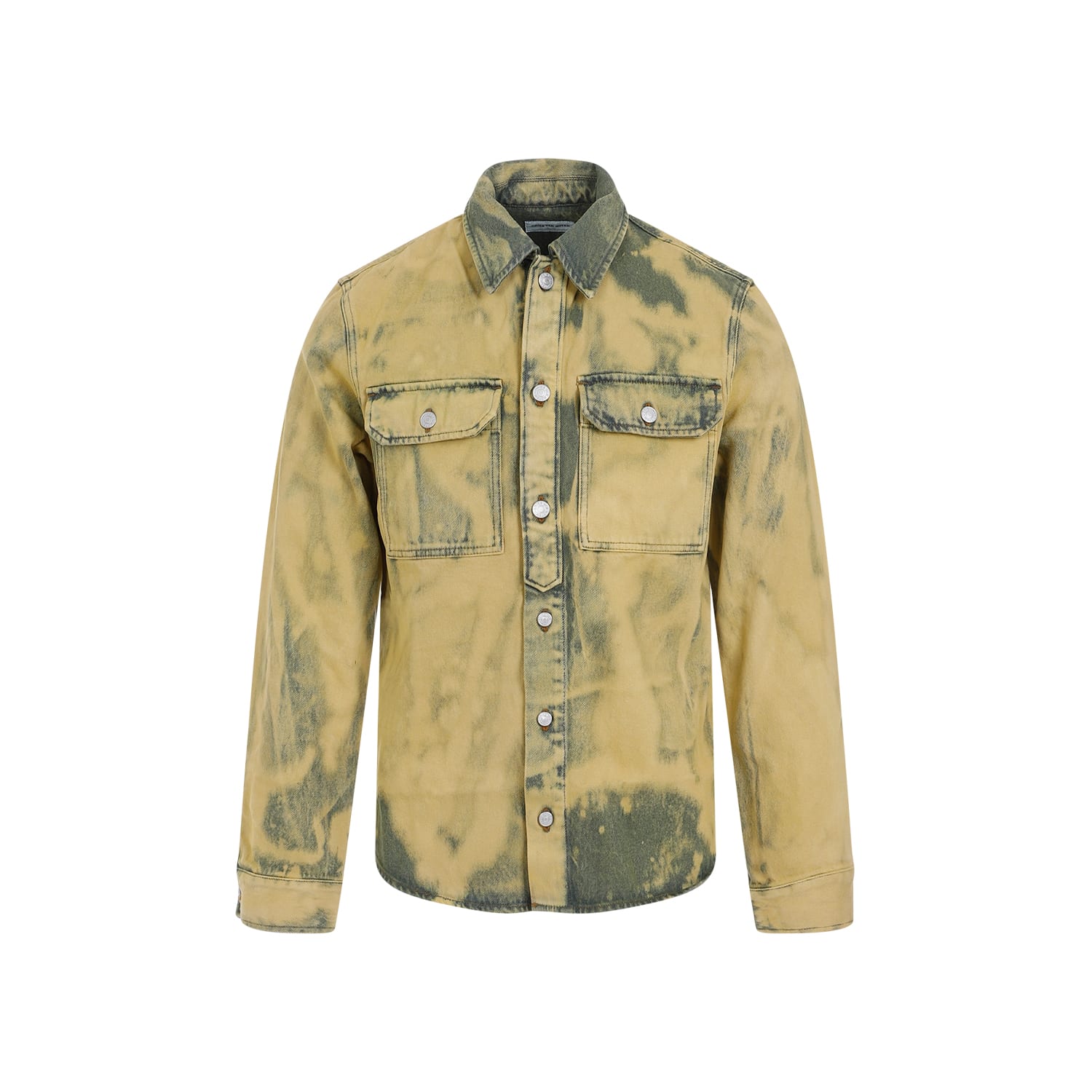 Shop Dries Van Noten Cotton Curtis Shirt In Lime