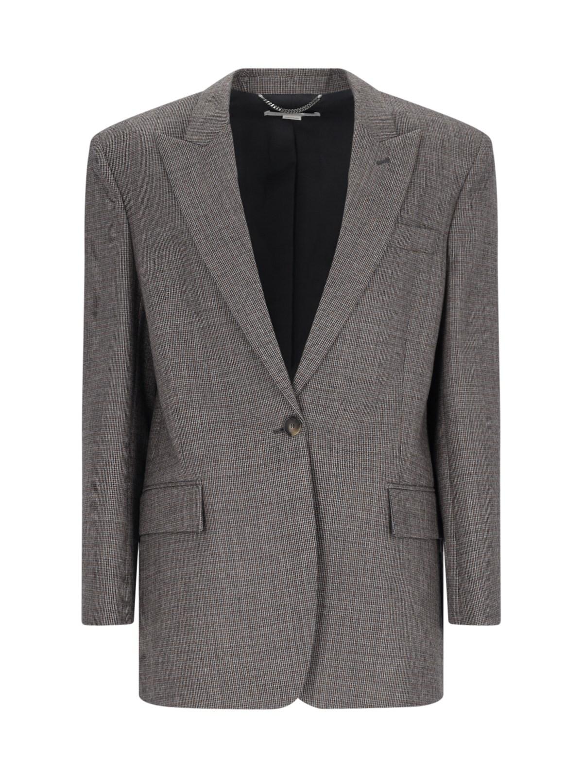 Shop Stella Mccartney Single-breasted Blazer In Grey