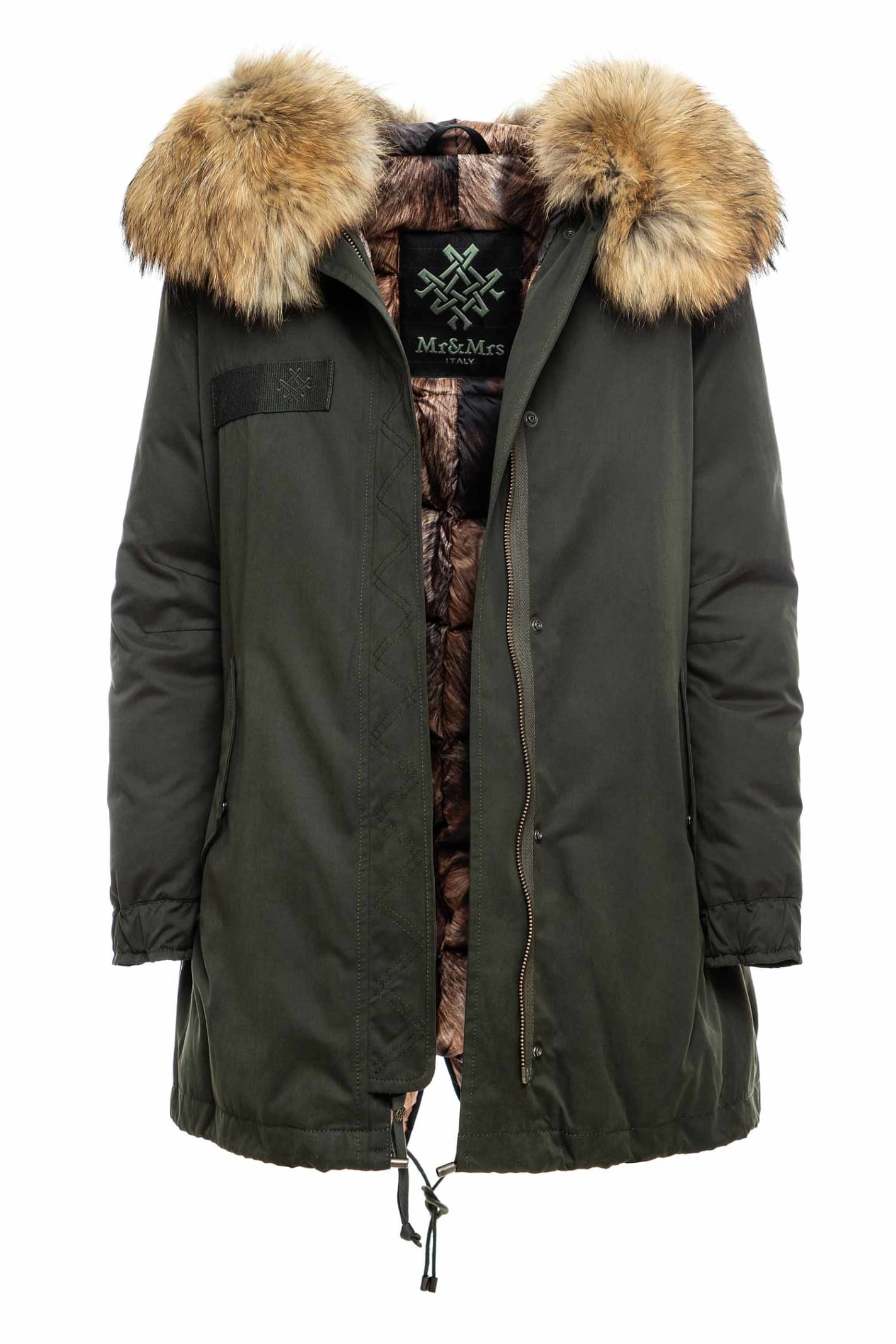 Mr & Mrs Italy Parka A-line With Fur And Padded Lining
