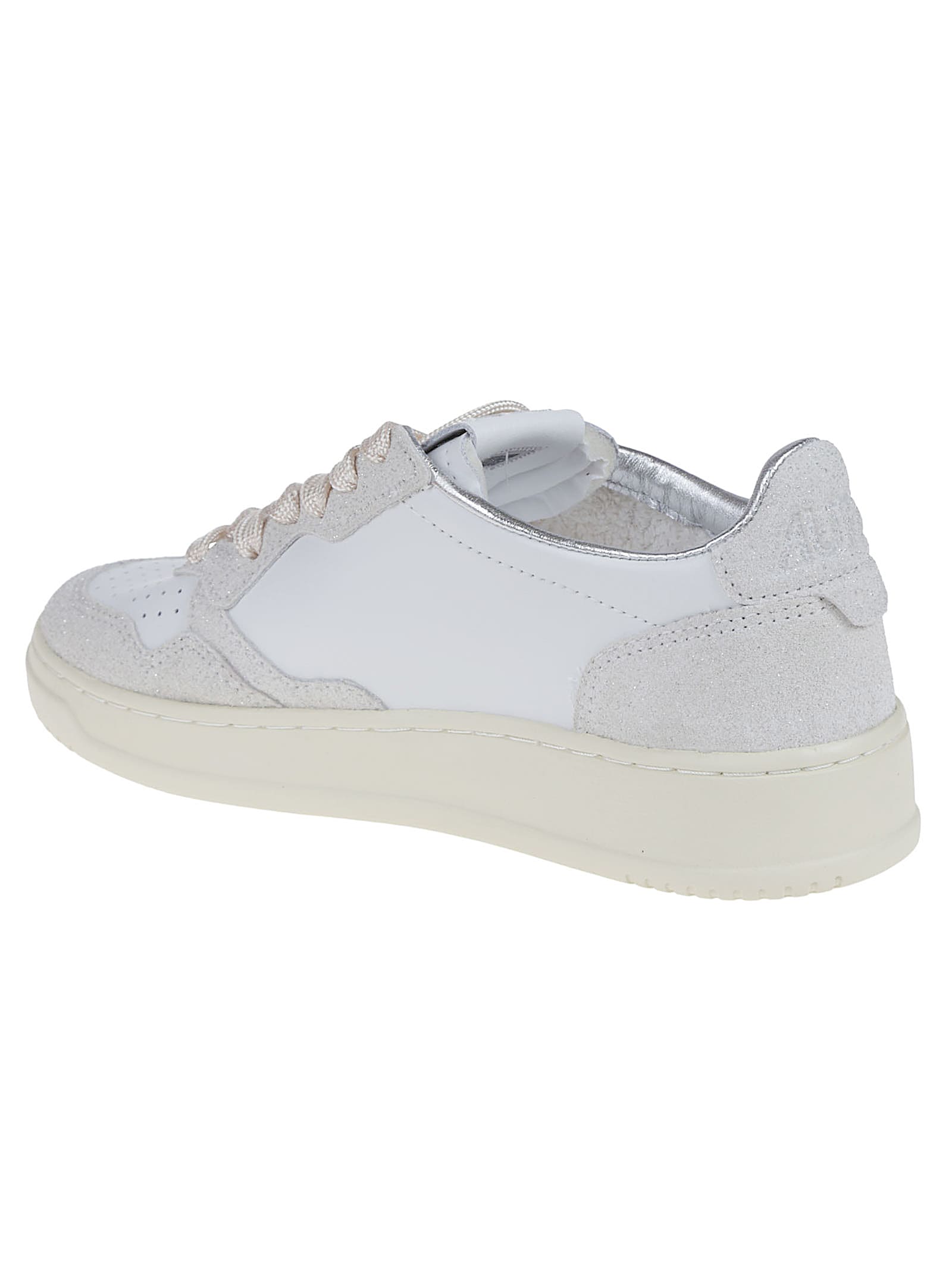 Autry Medalist Sneakers In Leather With Suede Inserts In White