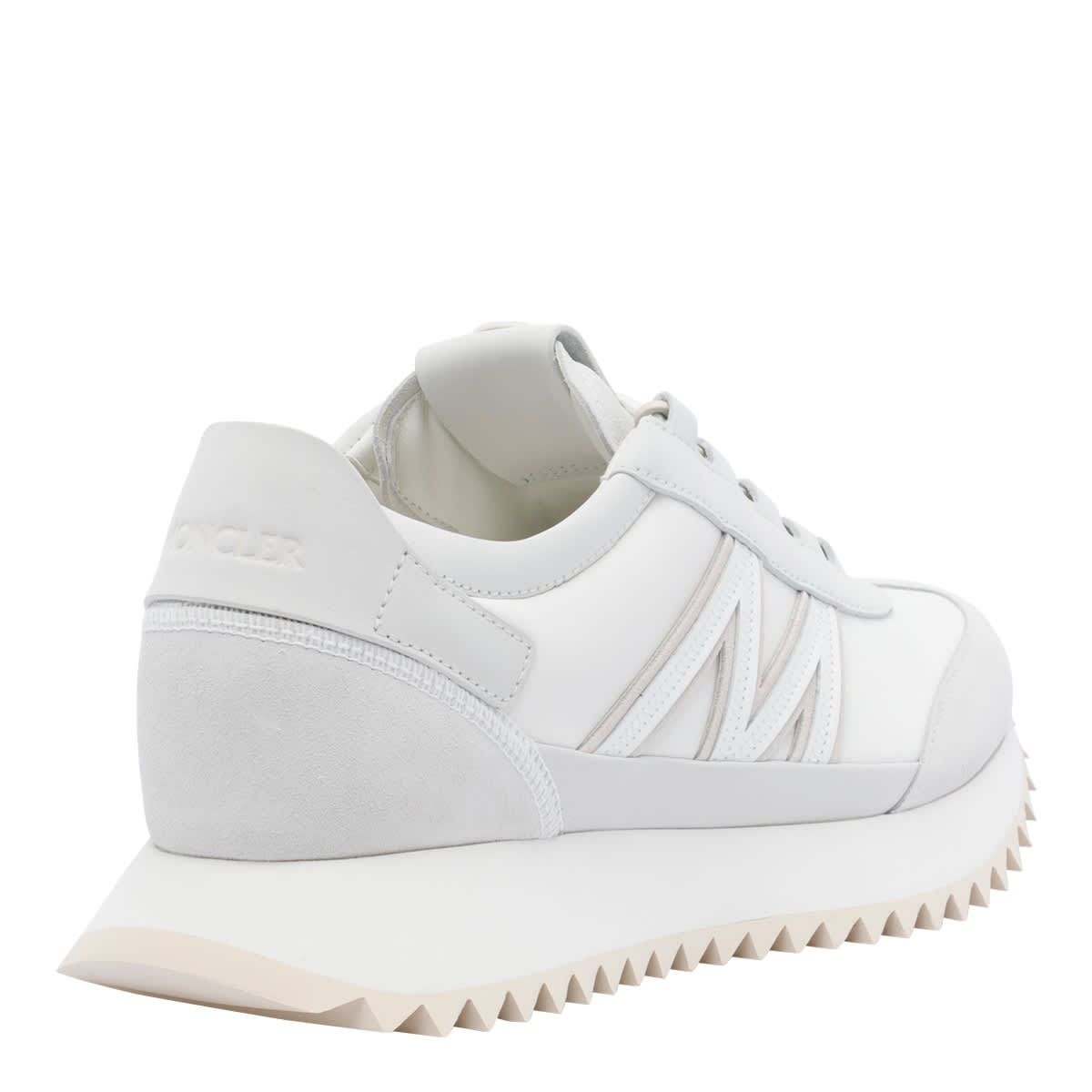 Moncler Sneakers Pacey2 En Daim Et Nubuck In White