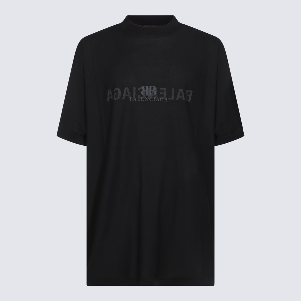 Shop Balenciaga Black Cotton T-shirt