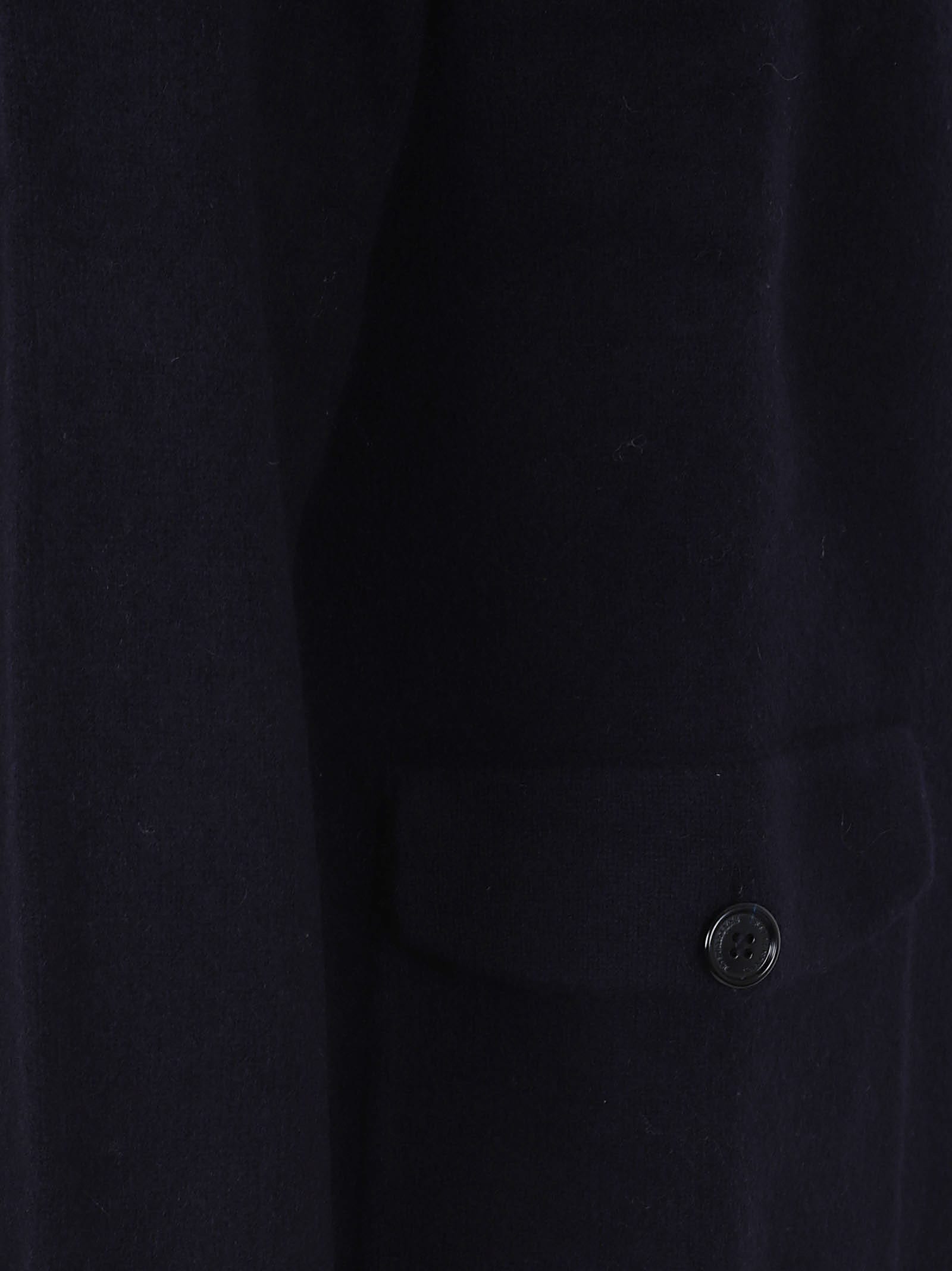 Ballantyne Textured Wool Cardigan With Stand-up Collar In Black