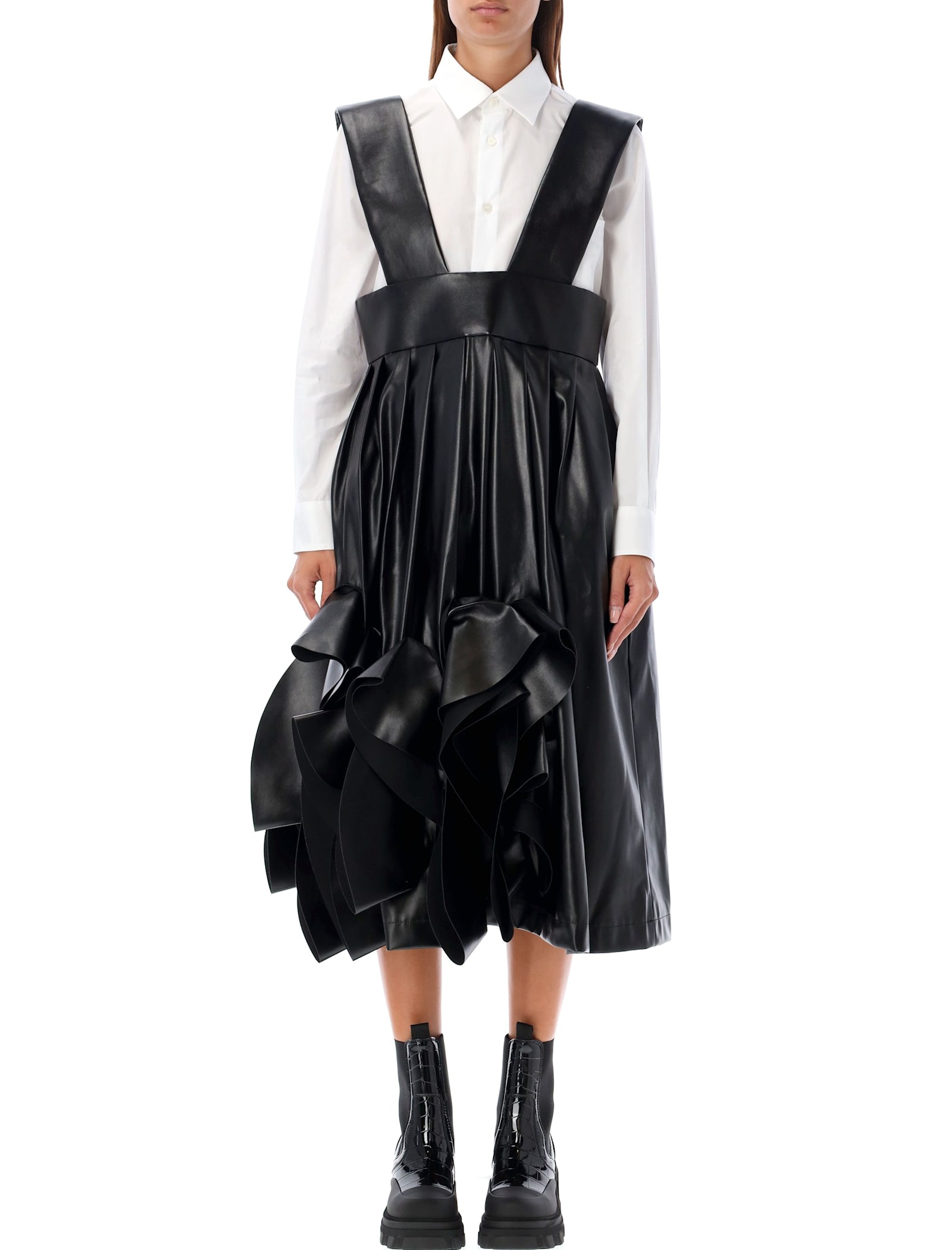 Comme des Garçons Eco Leather Skirt Salopette