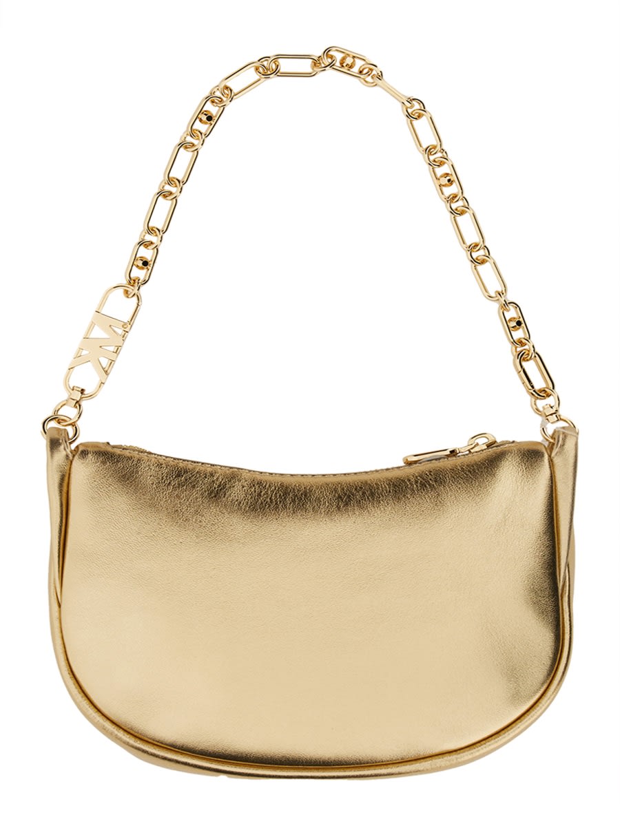 Shop Michael Kors Small Keandall Bag In Gold