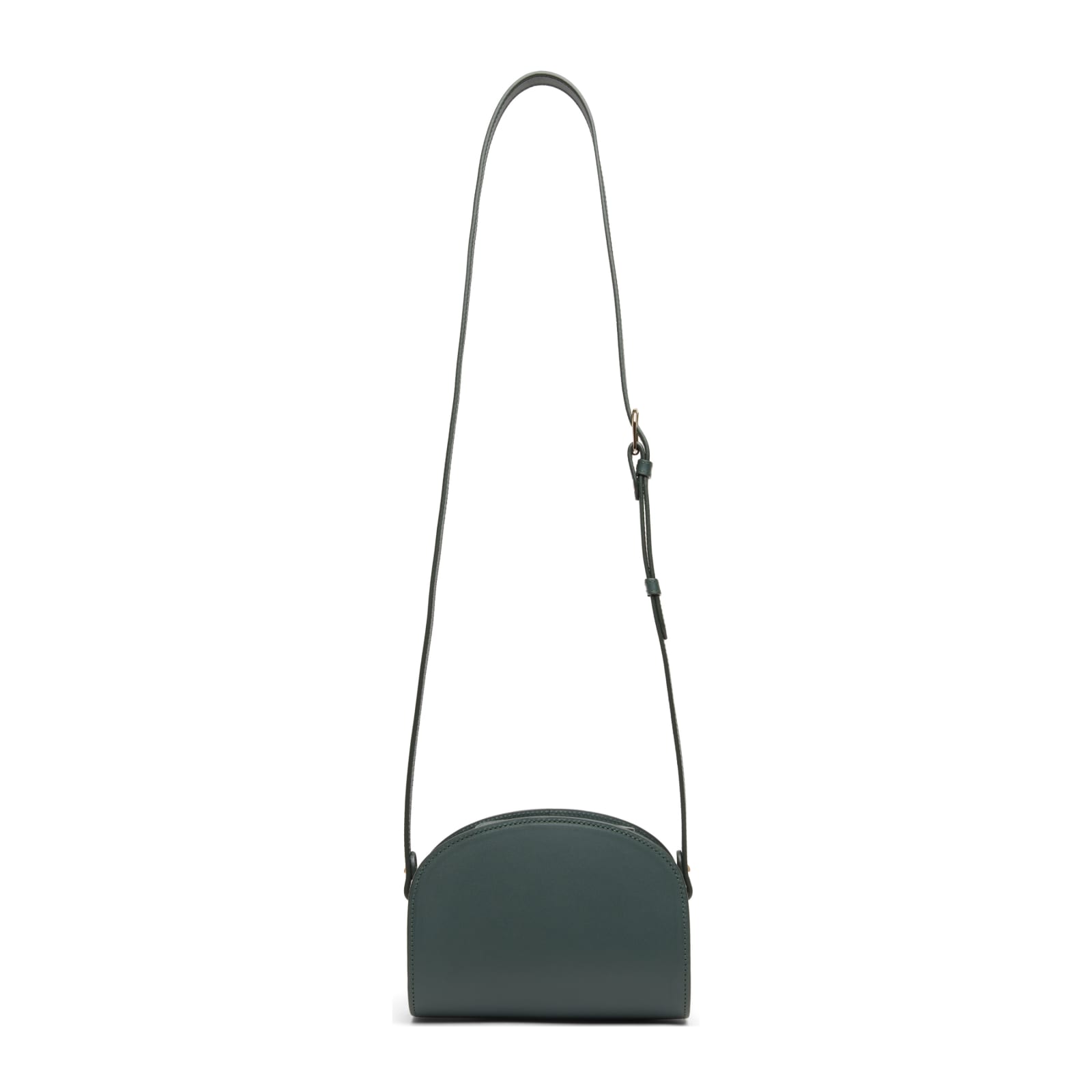 Shop Apc Sac Demi-lune Mini In Kaf Vert Fonce