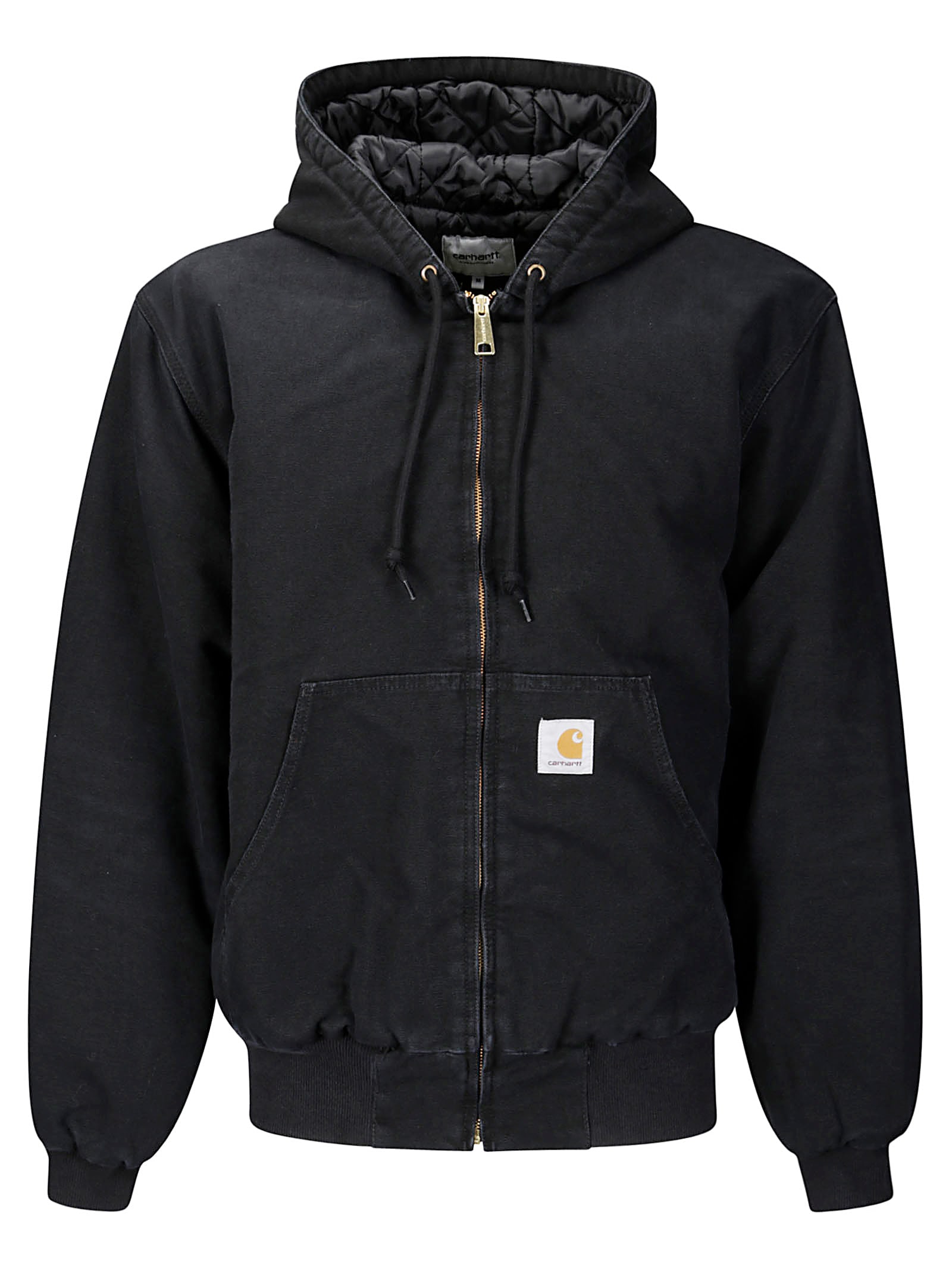 Carhartt Og Active Jacket Dearborn In Black Aged Canvas