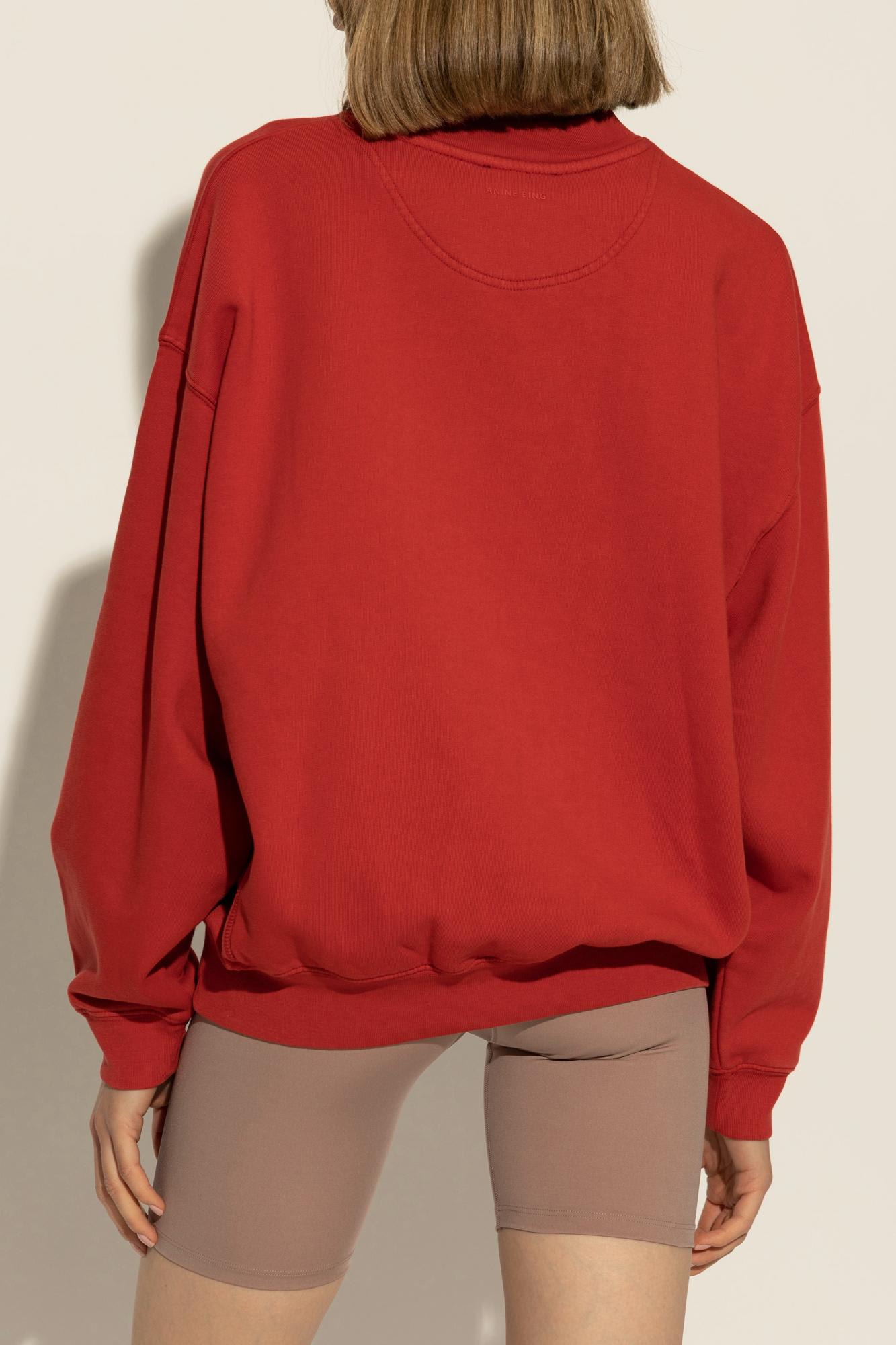 Shop Anine Bing Sweatshirt With Logo In Red