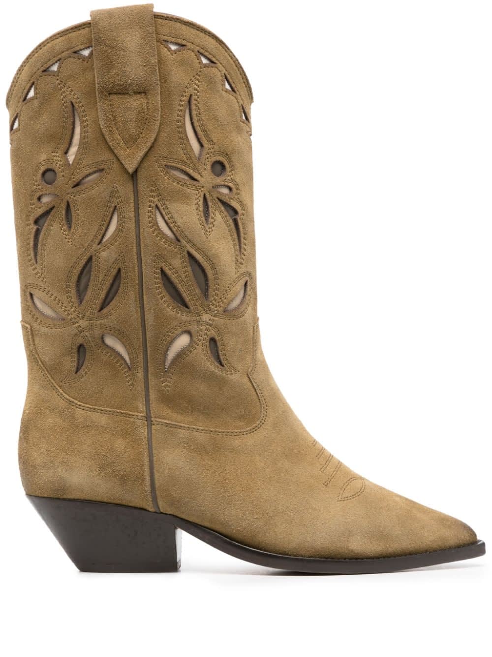Shop Isabel Marant Étoile Duerto Boots In Ta Taupe