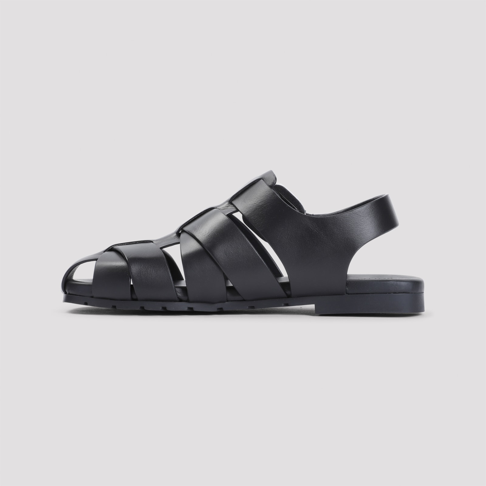 Shop Bottega Veneta Alfie Sandal In Black