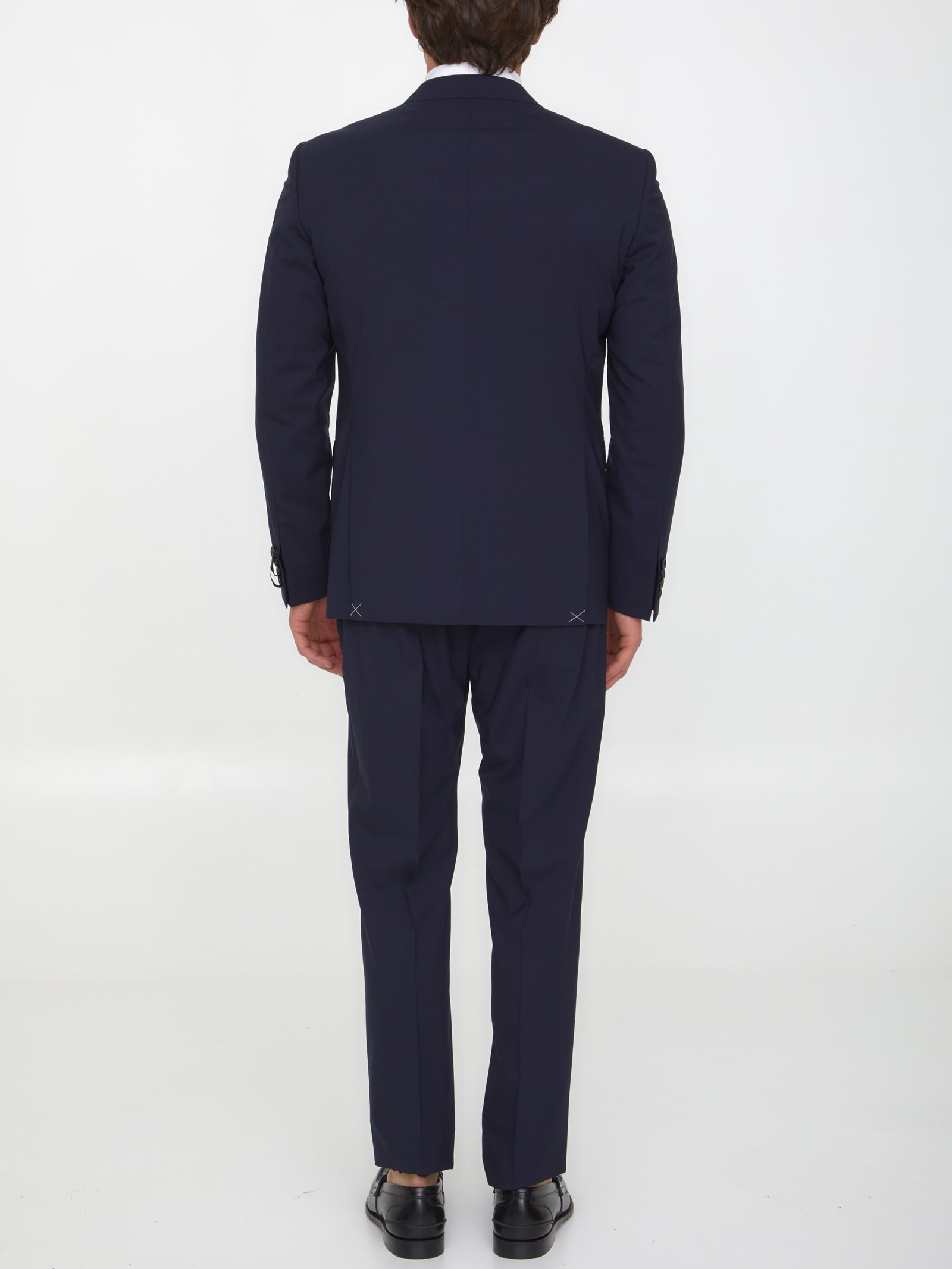 Shop Tonello Blue Wool Two-piece Suit