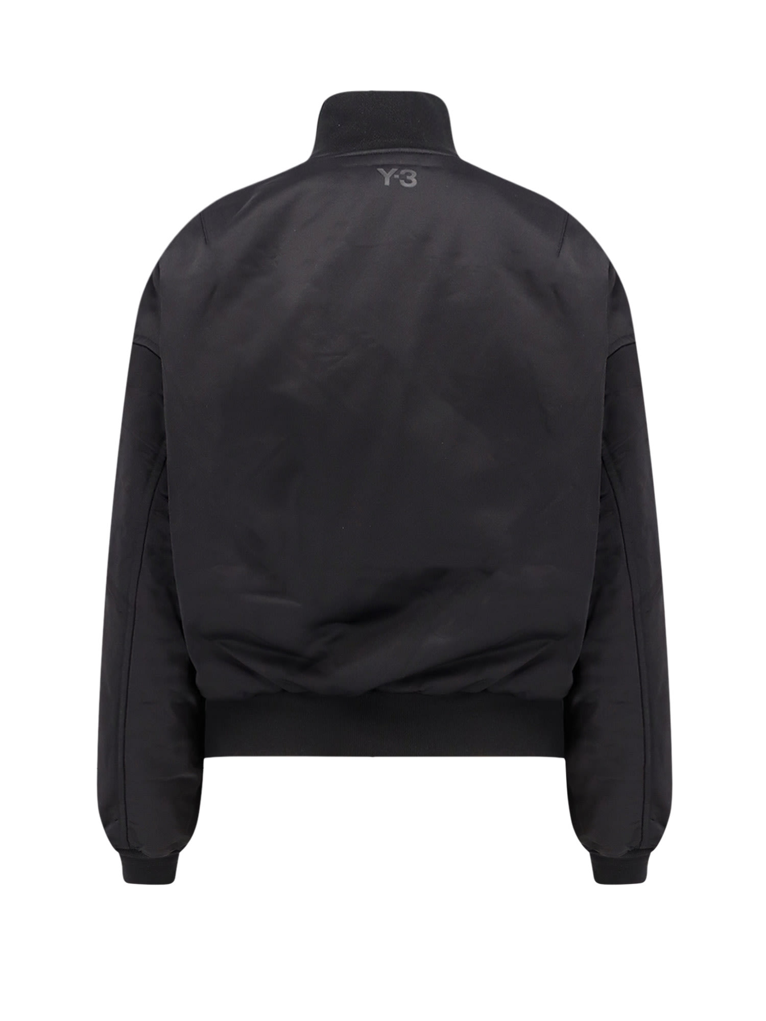 Y-3 Asymmetric Zip-up Track Jacket In Black