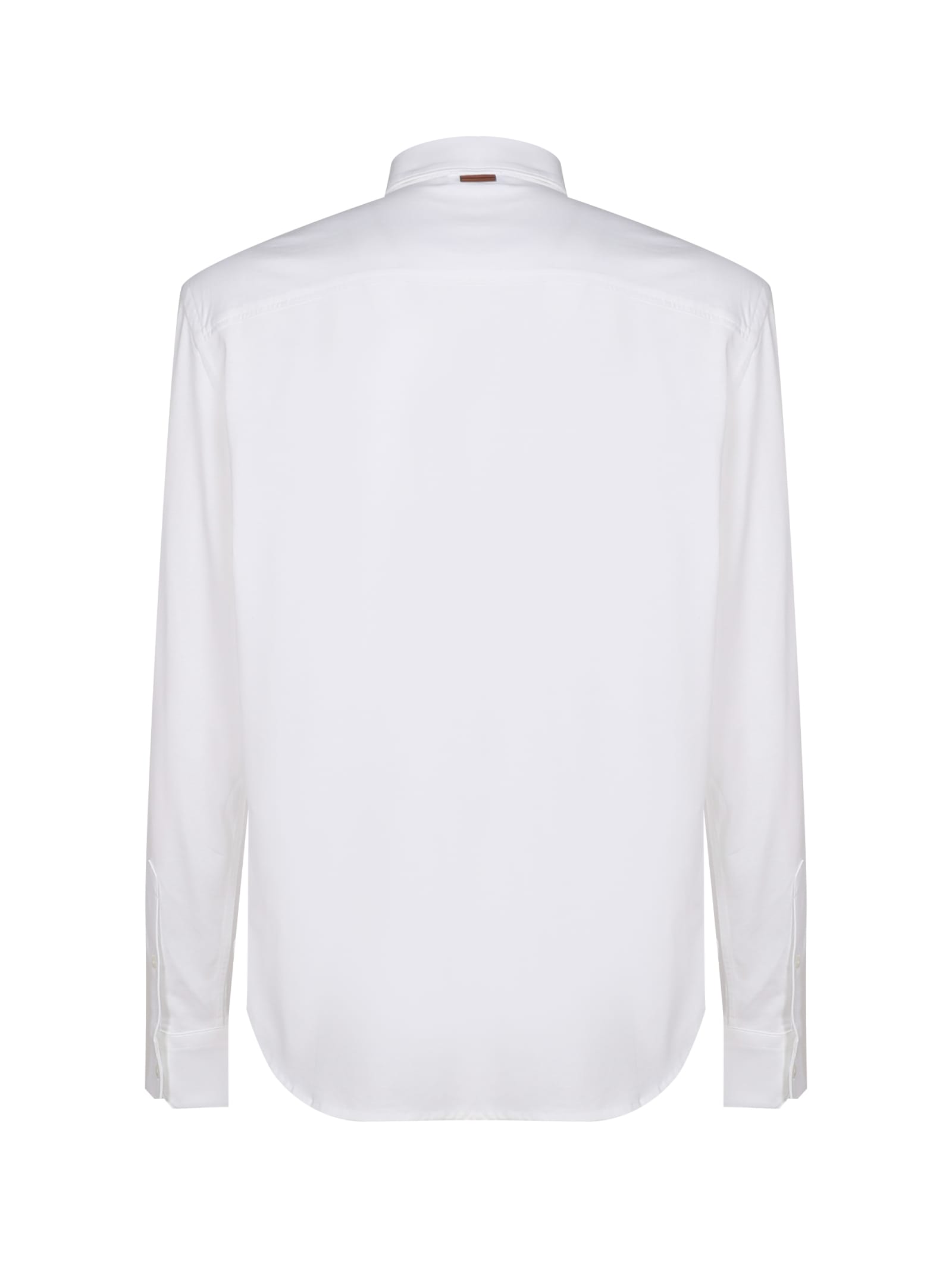 Shop Ermenegildo Zegna Cotton Jersey Shirt In White