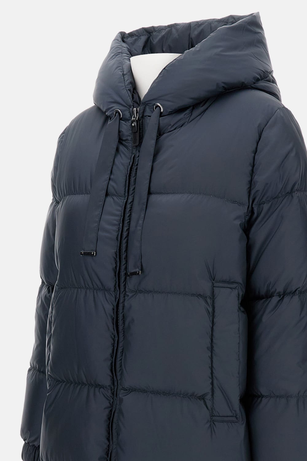 Max Mara The Cube Long Coat In Blue