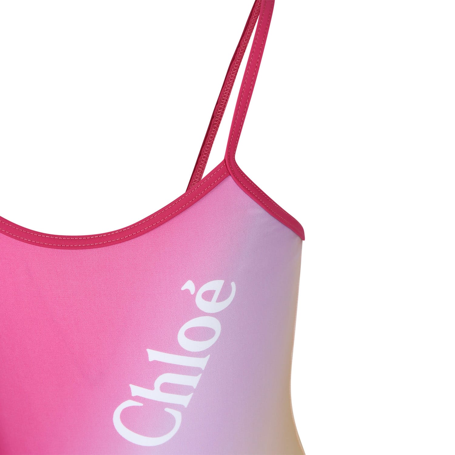 Shop Chloé Multicolor One-piece Swimsuit For Girl In Giallo