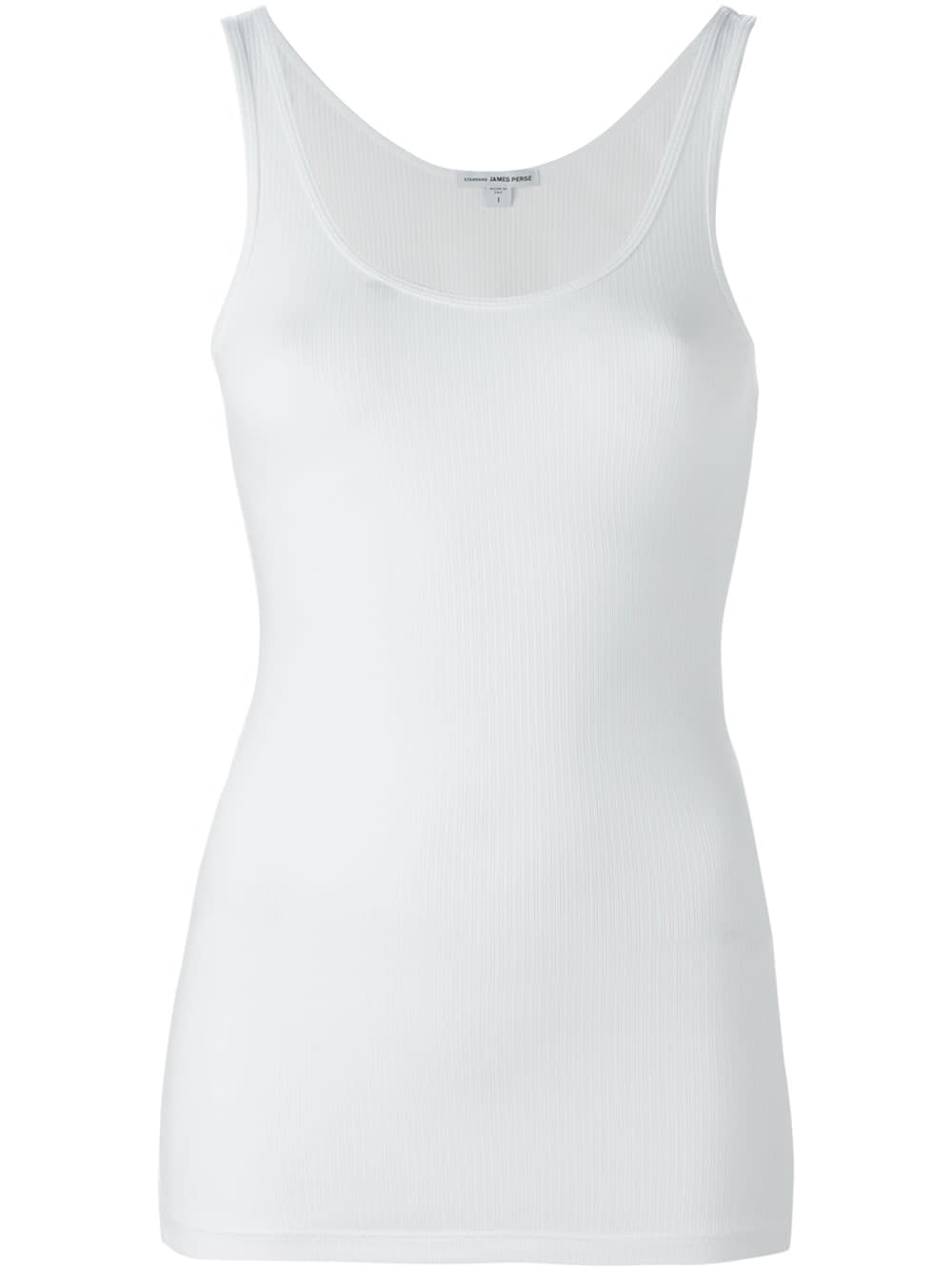 James Perse The Daily Ribbed Stretch-cotton Tank In White