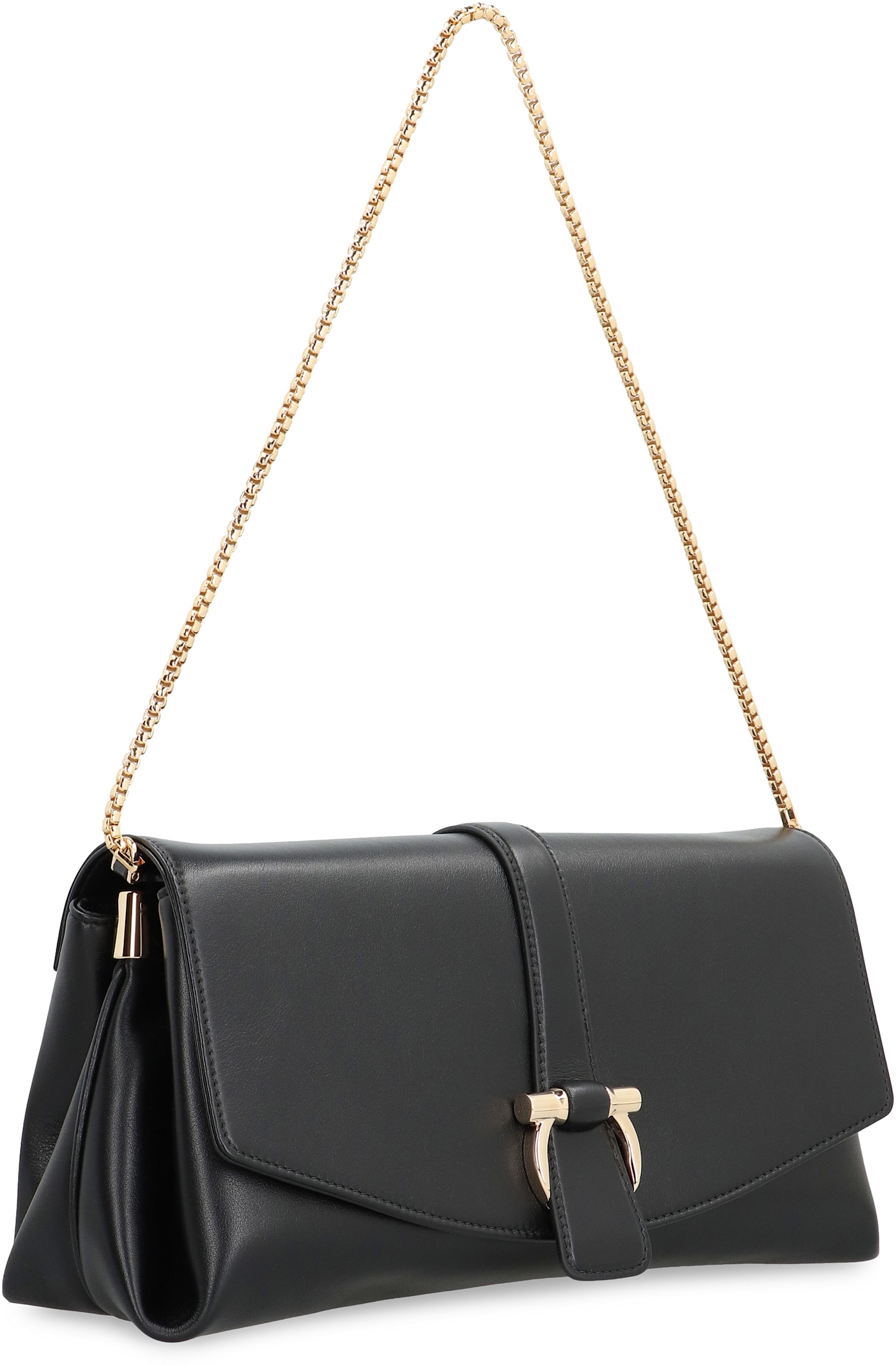 Shop Ferragamo M Leather Crossbody Bag In Black