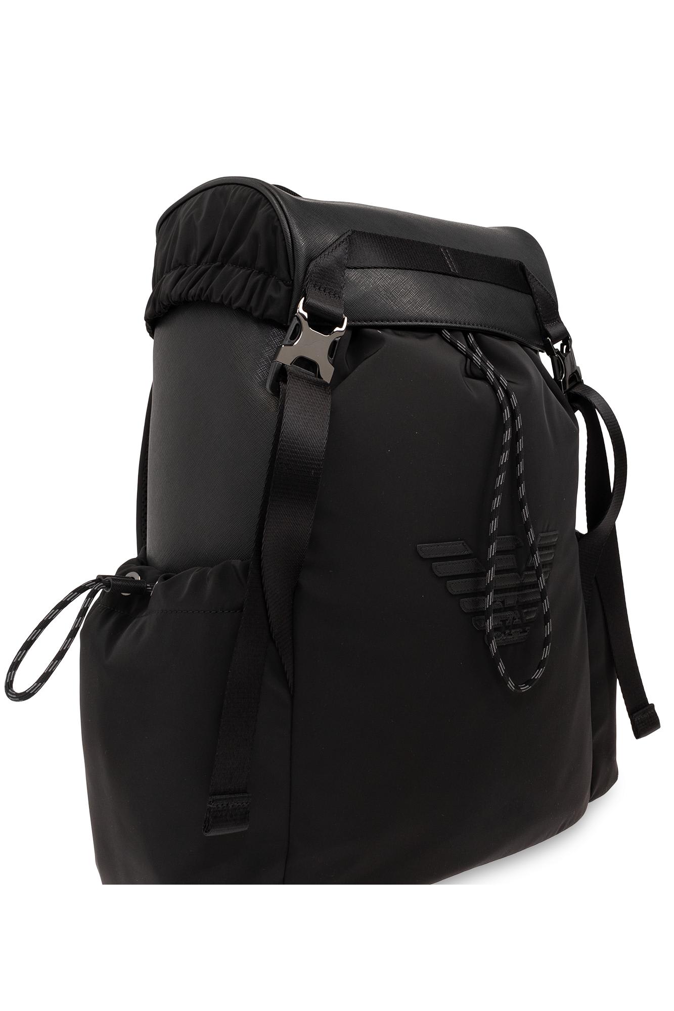 Shop Emporio Armani Backpack With Logo In Black