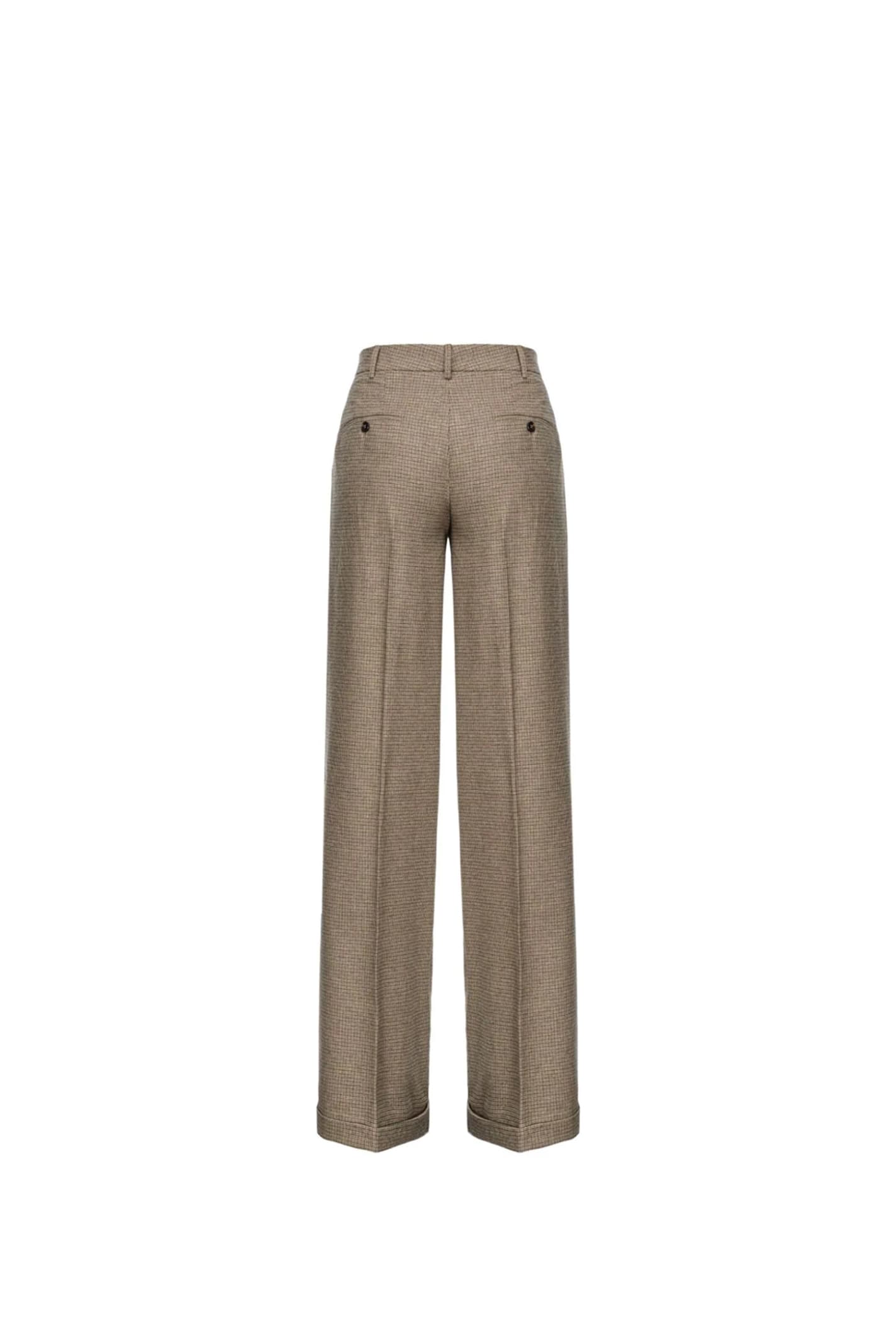 Pinko Vasetto Wide Leg Trousers In Camel