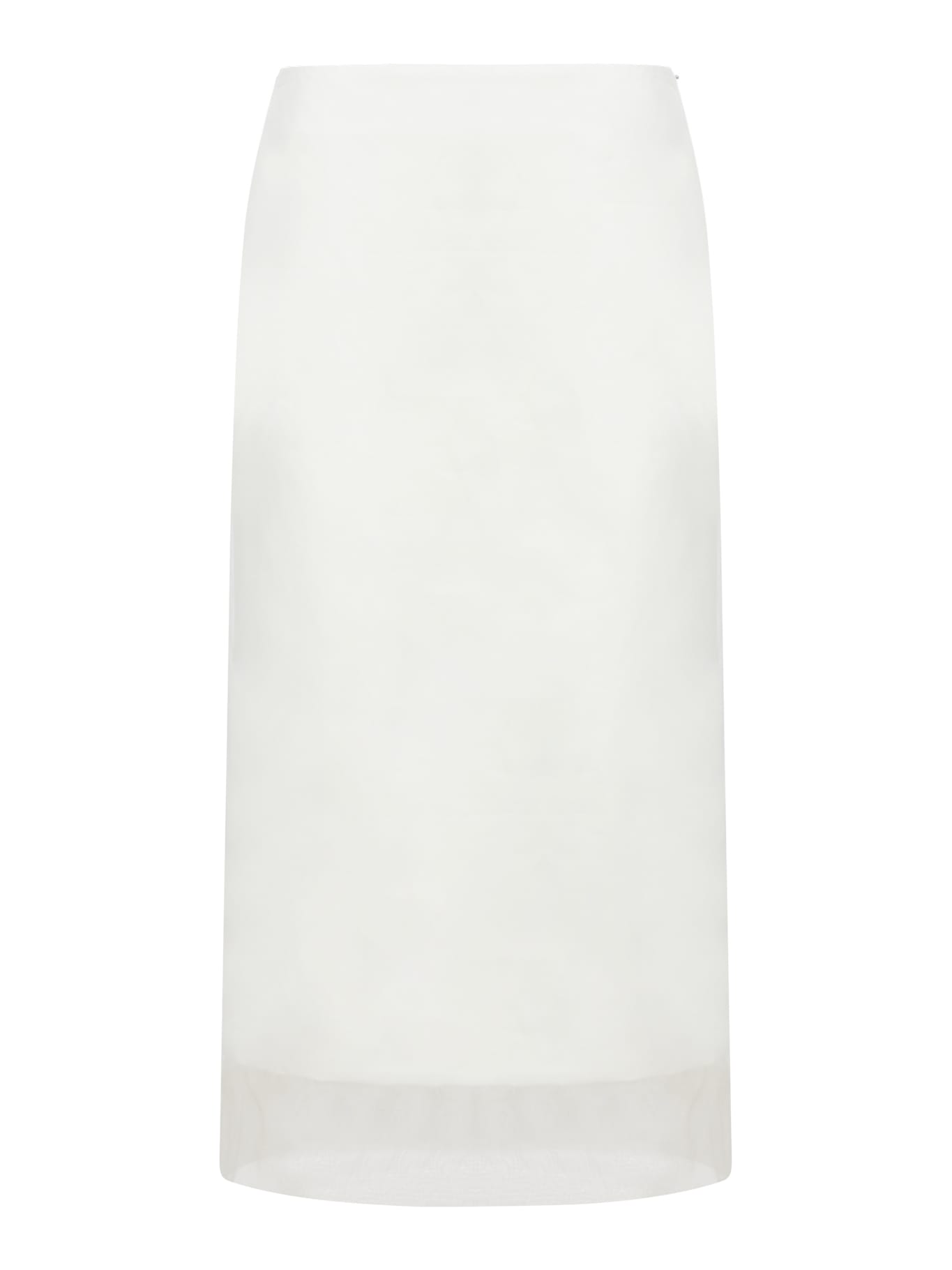 Sportmax Aceti Double Layer Midi Skirt In White