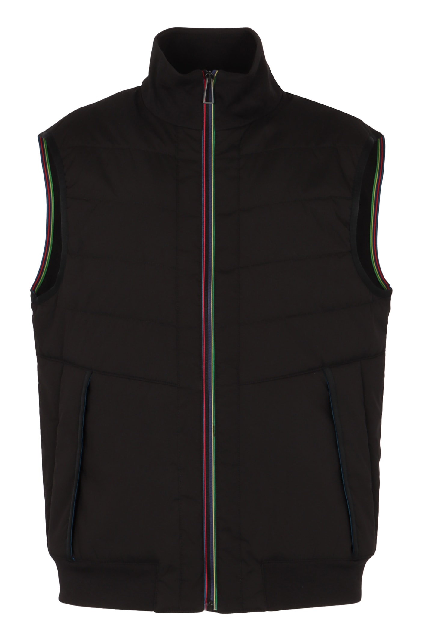 Shop Paul Smith Full Zip Field Vest In Black