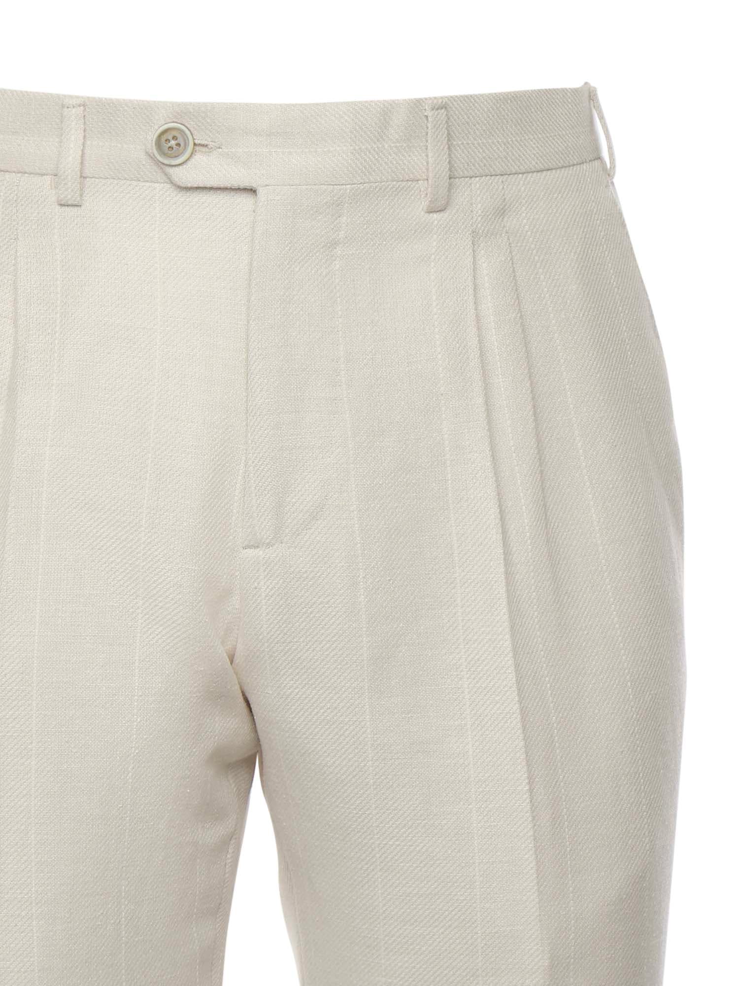 Eleventy Double-breasted Suit With Pleats In Neutral