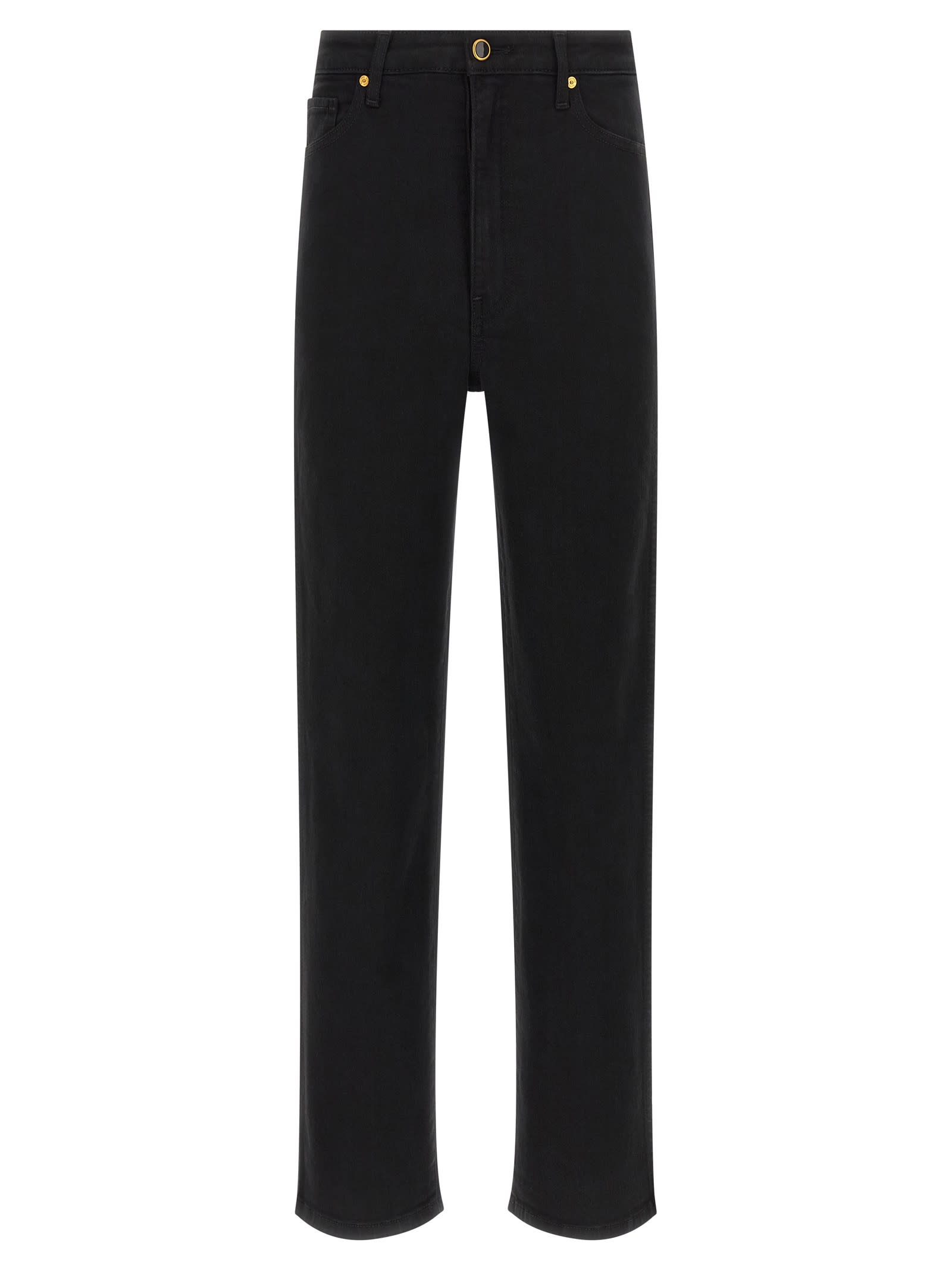 Khaite Abigail Straight Leg Jeans In Black