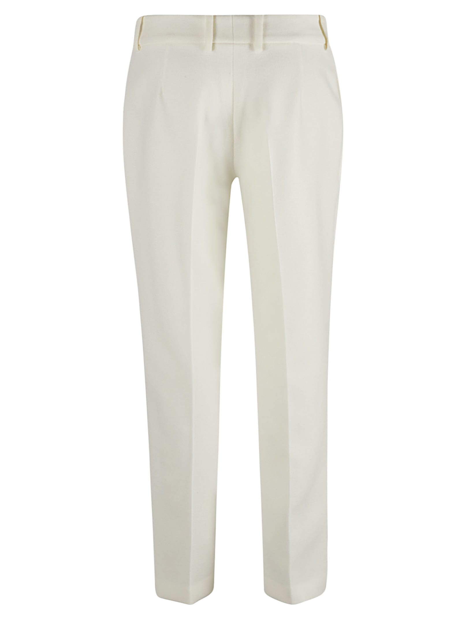 Shop Ermanno Scervino Concealed Fitted Trousers In Cream