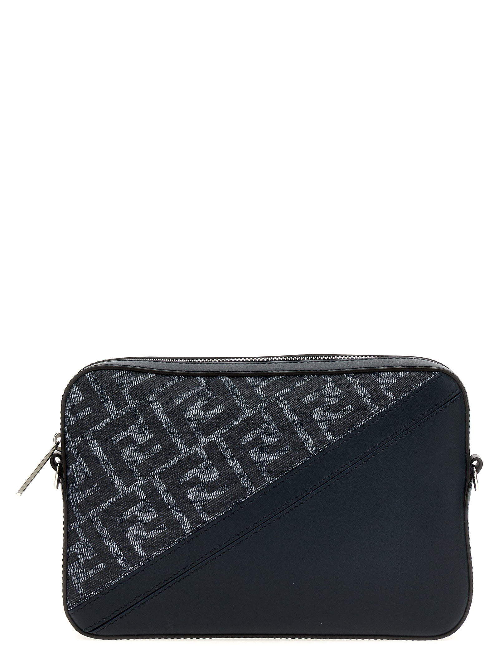 Shop Fendi Camera Shoulder Bag In Denim Blue