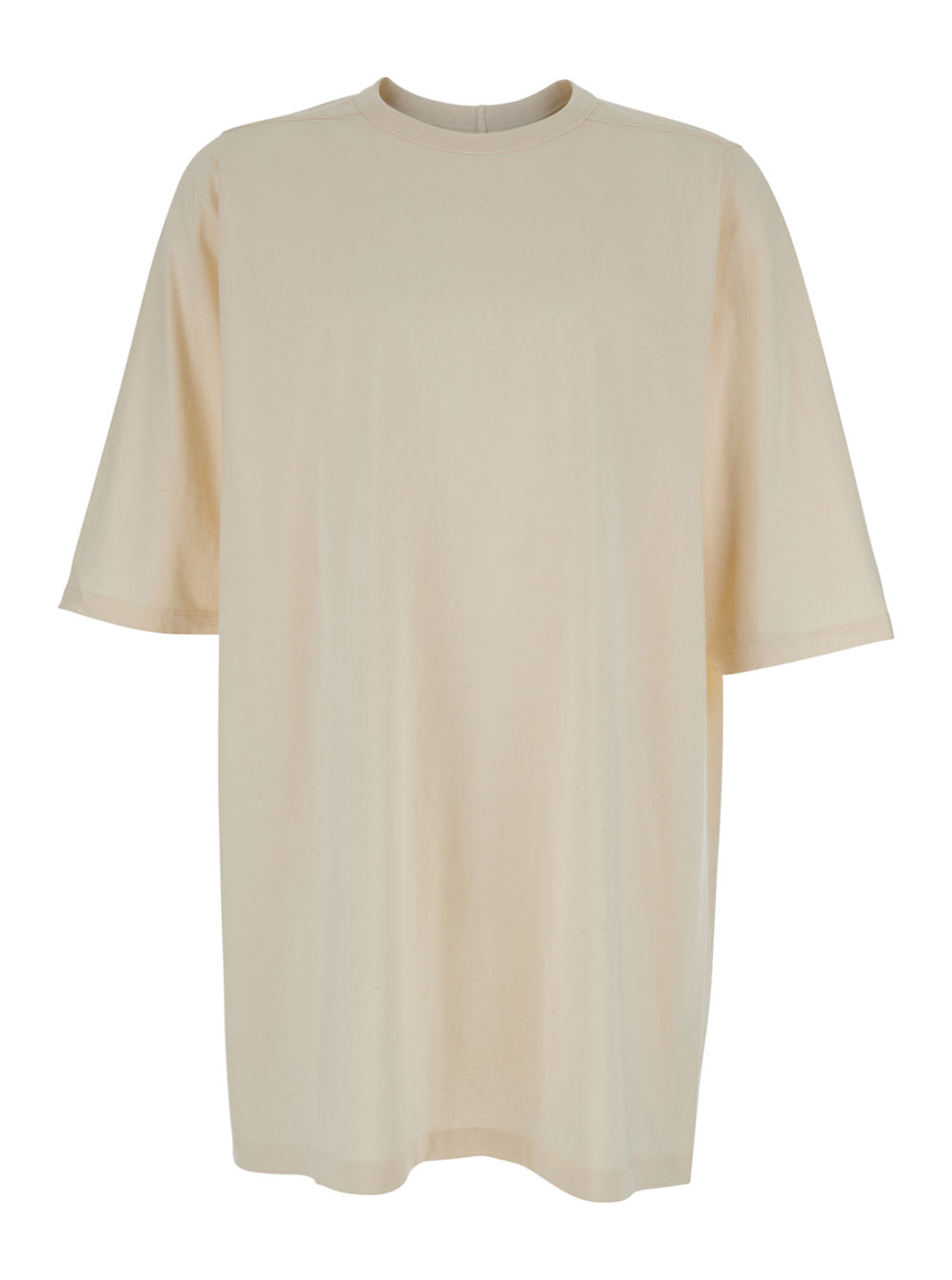 jumbo White Round Neck T-shirt In Cotton Man