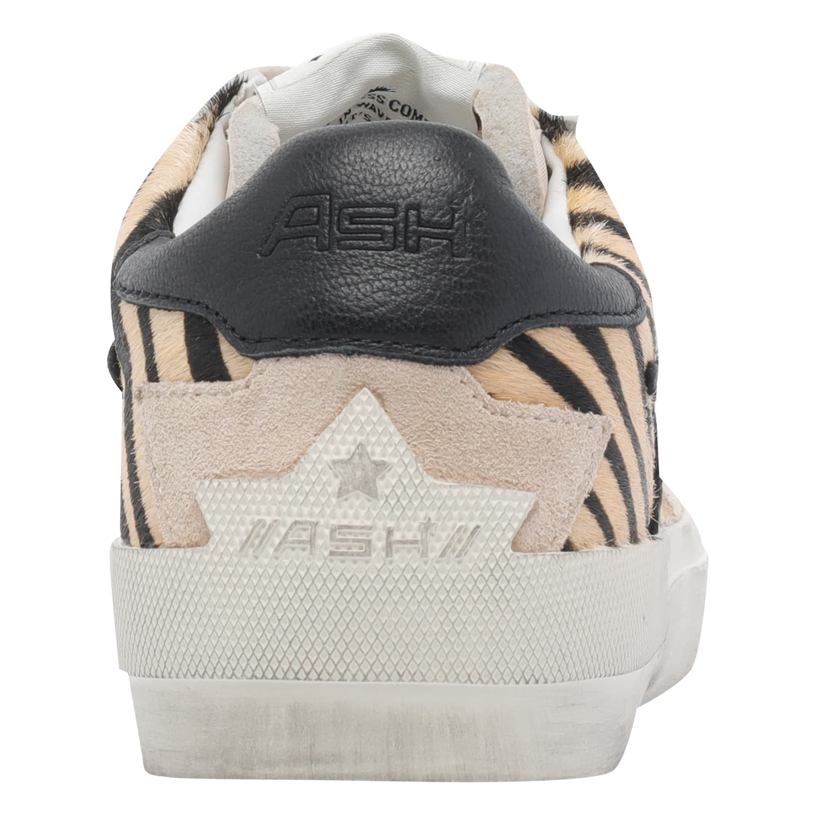 Ash Contemporary Low Top Sneakers With Contrast Panels In Black