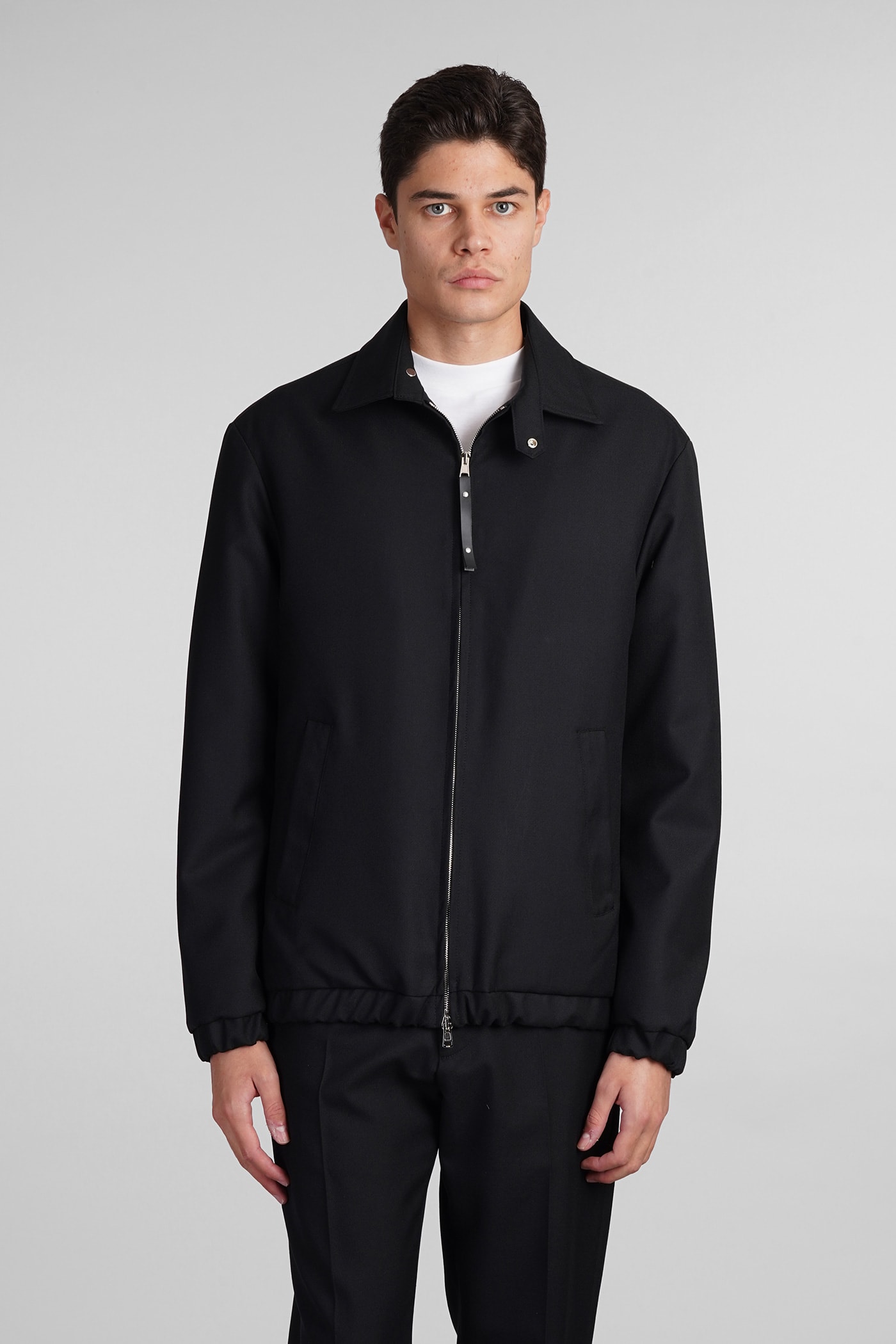 Coach Jacket Casual Jacket In Black Wool