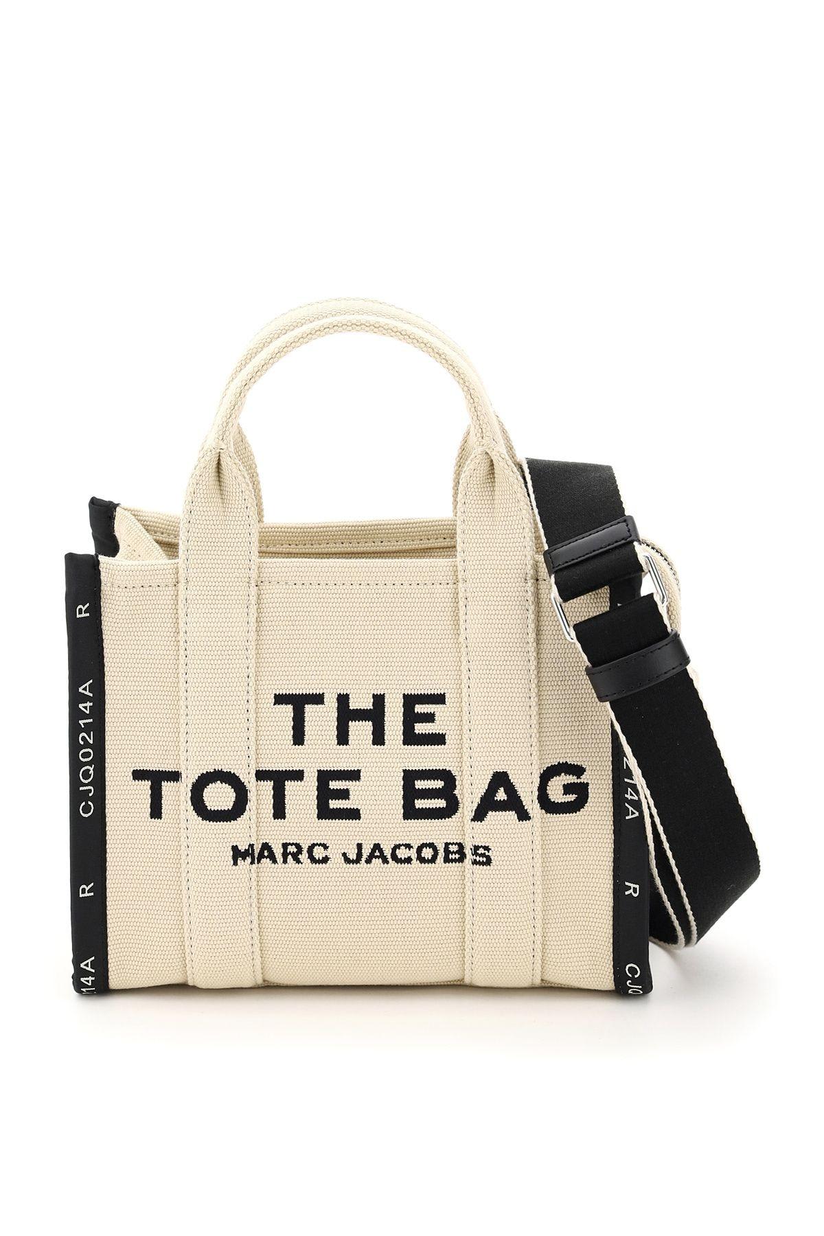 Shop Marc Jacobs The Jacquard Traveler Tote Bag Mini In Warm Sand