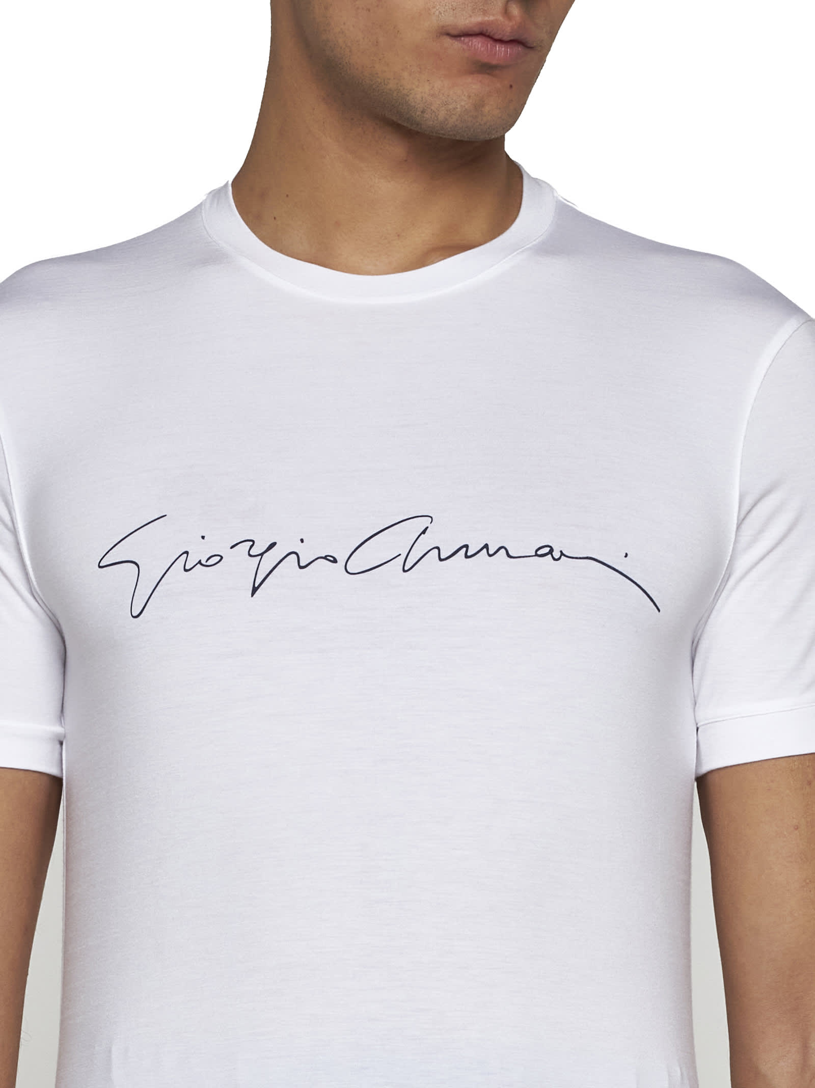 Shop Giorgio Armani T-shirt In White