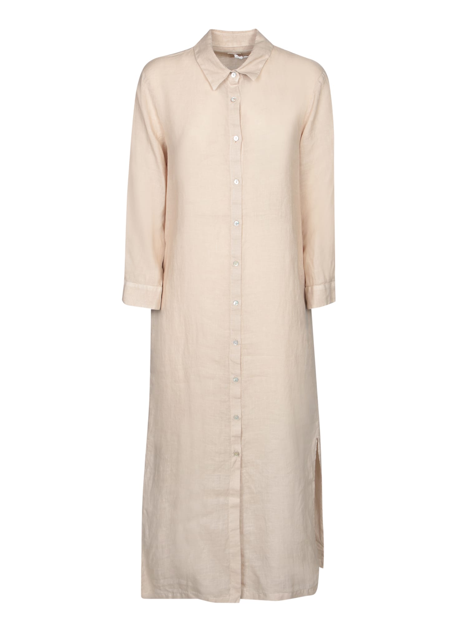 Sand Linen Shirt Dress