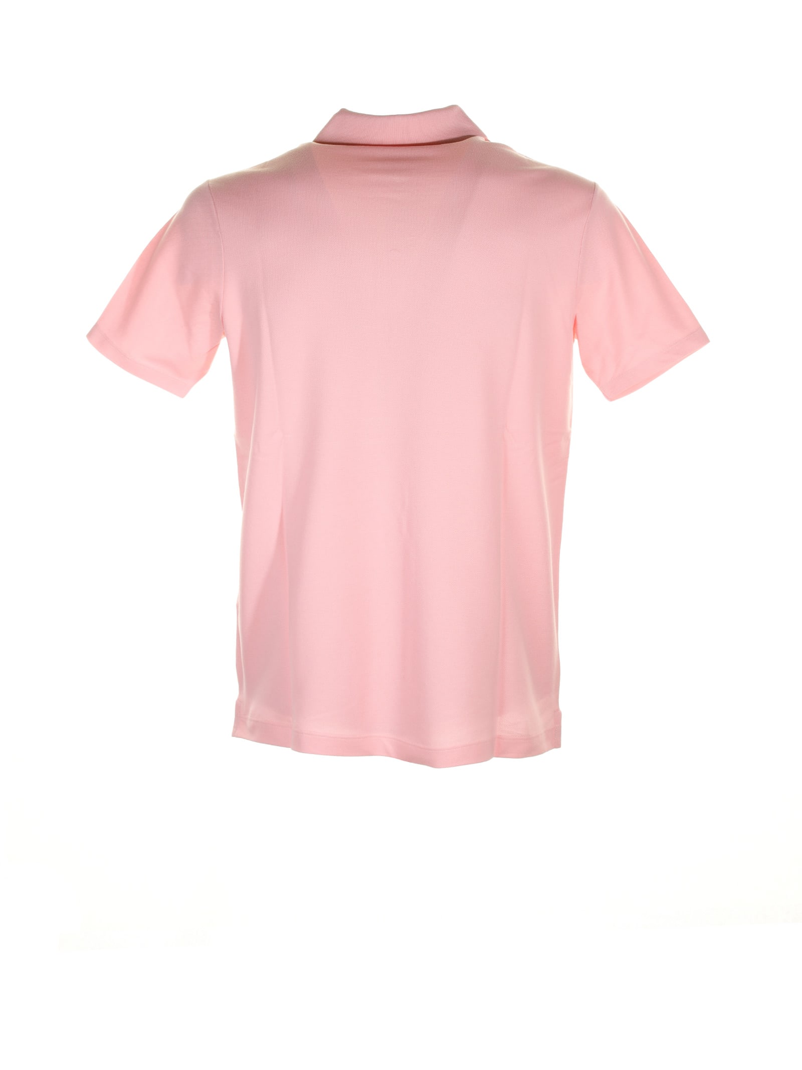 Shop Paul&amp;shark Pink Short-sleeved Polo Shirt With Logo In Rosa