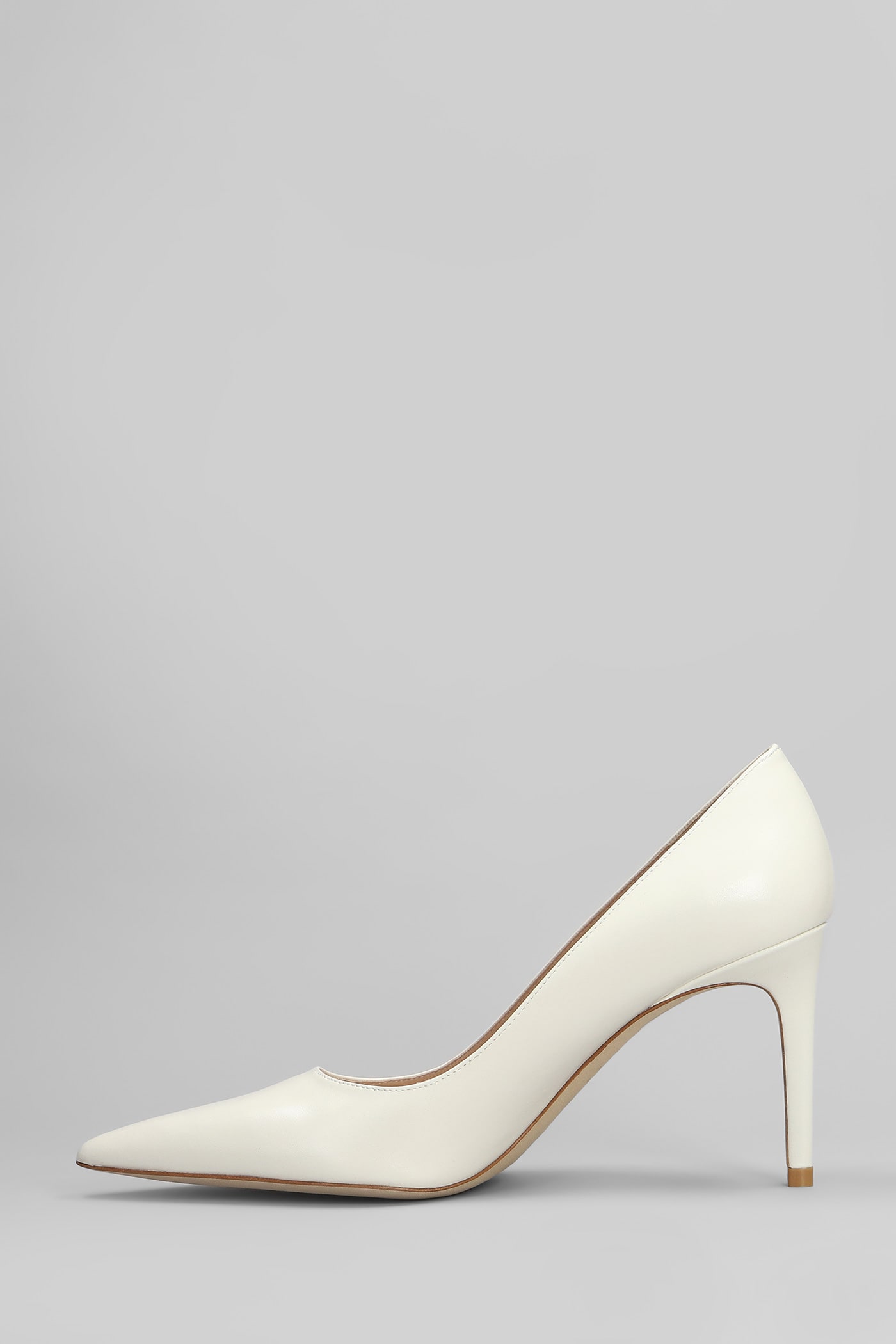Stuart Weitzman 75mm Stuart Power Pointed-toe Leather Pumps In White
